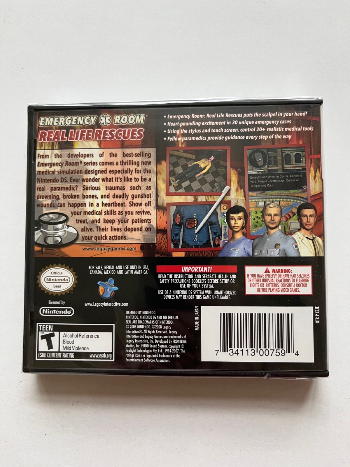 Emergency Room: Real Life Rescues (Nintendo DS, 2009) New Factory Sealed OOP