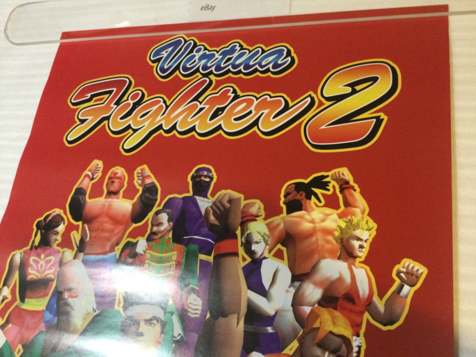 VIRTUA FIGHTER 2 1994 Promo Poster Display ARCADE SEGA SATURN AM2 VIRTUAL RARE