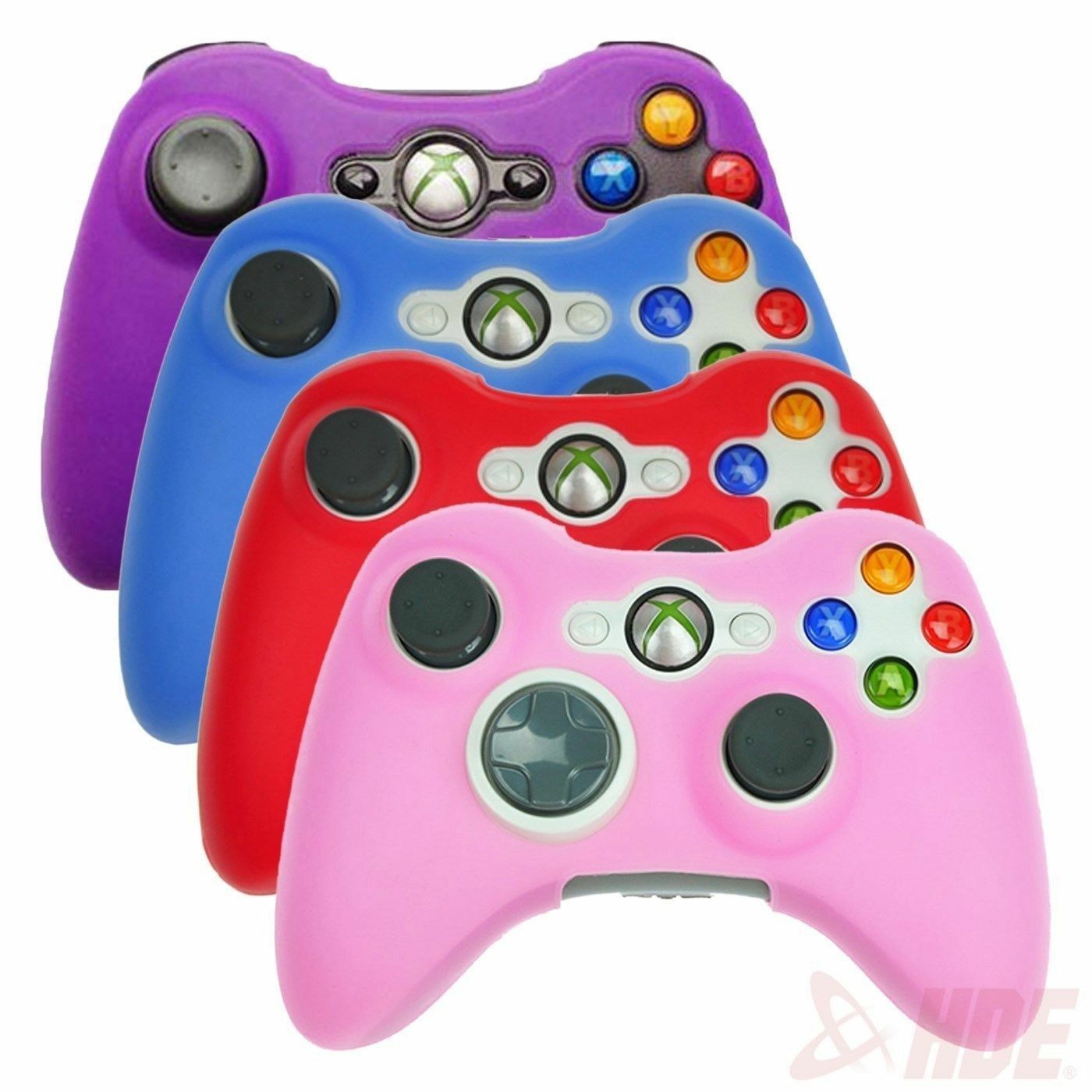 Silicone Case Skin Grip Gel Rubber Cover Protector For Xbox 360 Controller US