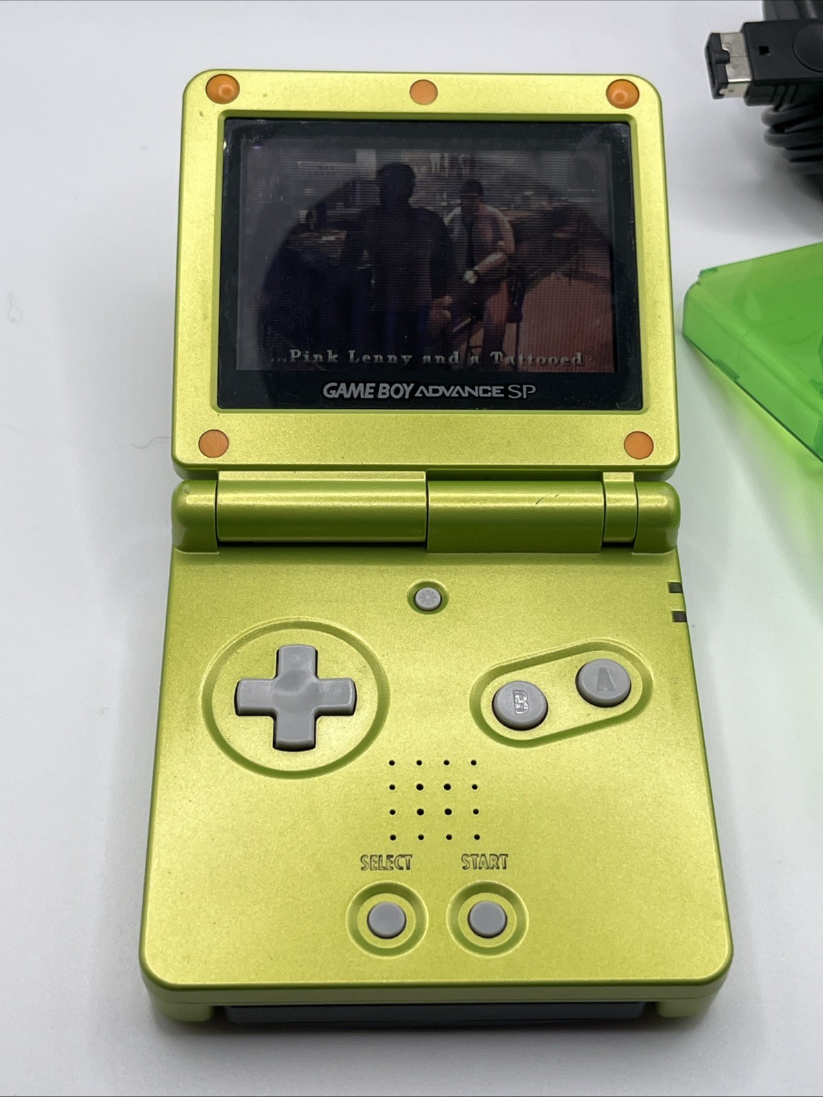 Nintendo Game Boy Advance SP Lime Green Edition W Charger – Case & Game