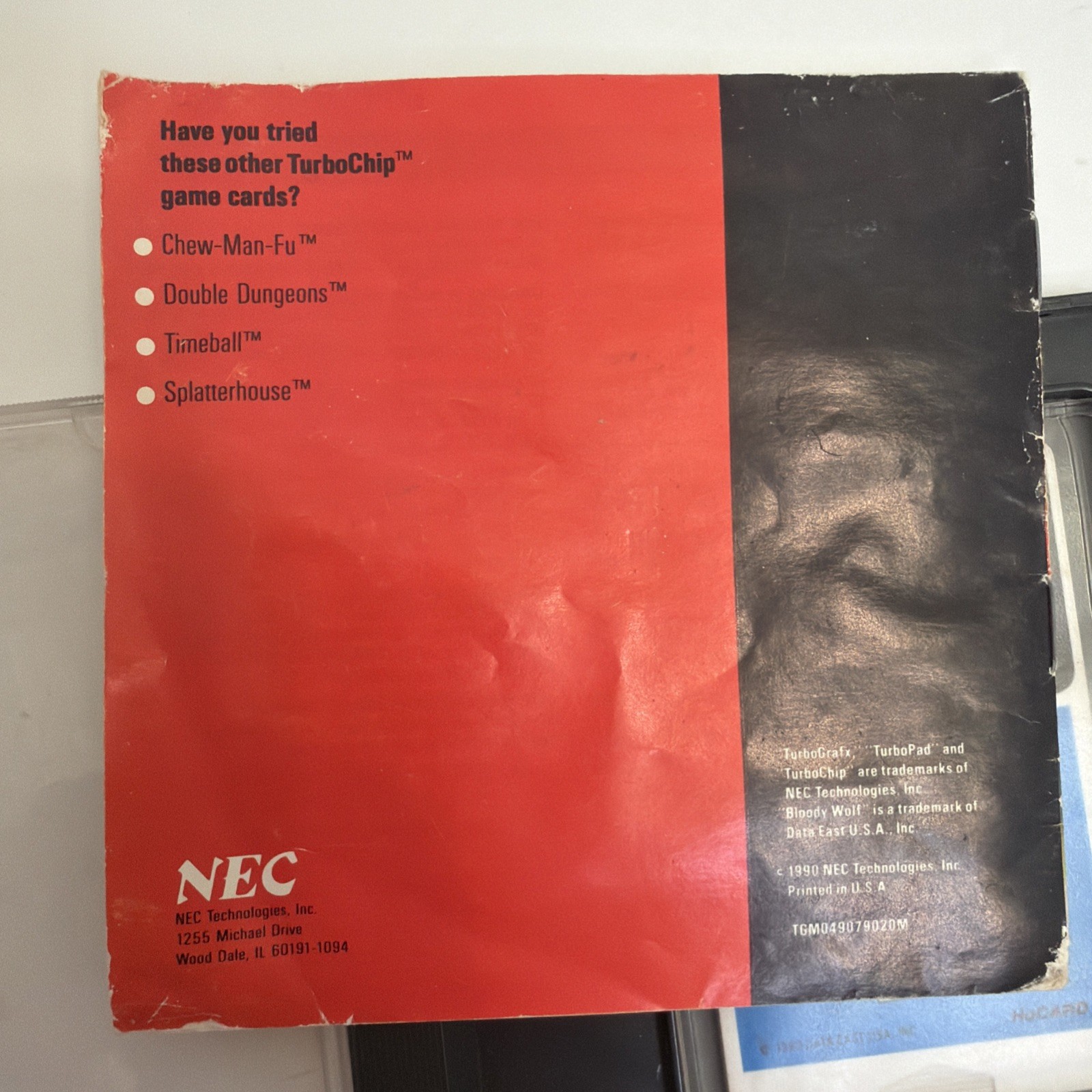 Bloody Wolf (TurboGrafx-16, 1990) HuCard w/ Manual Tested