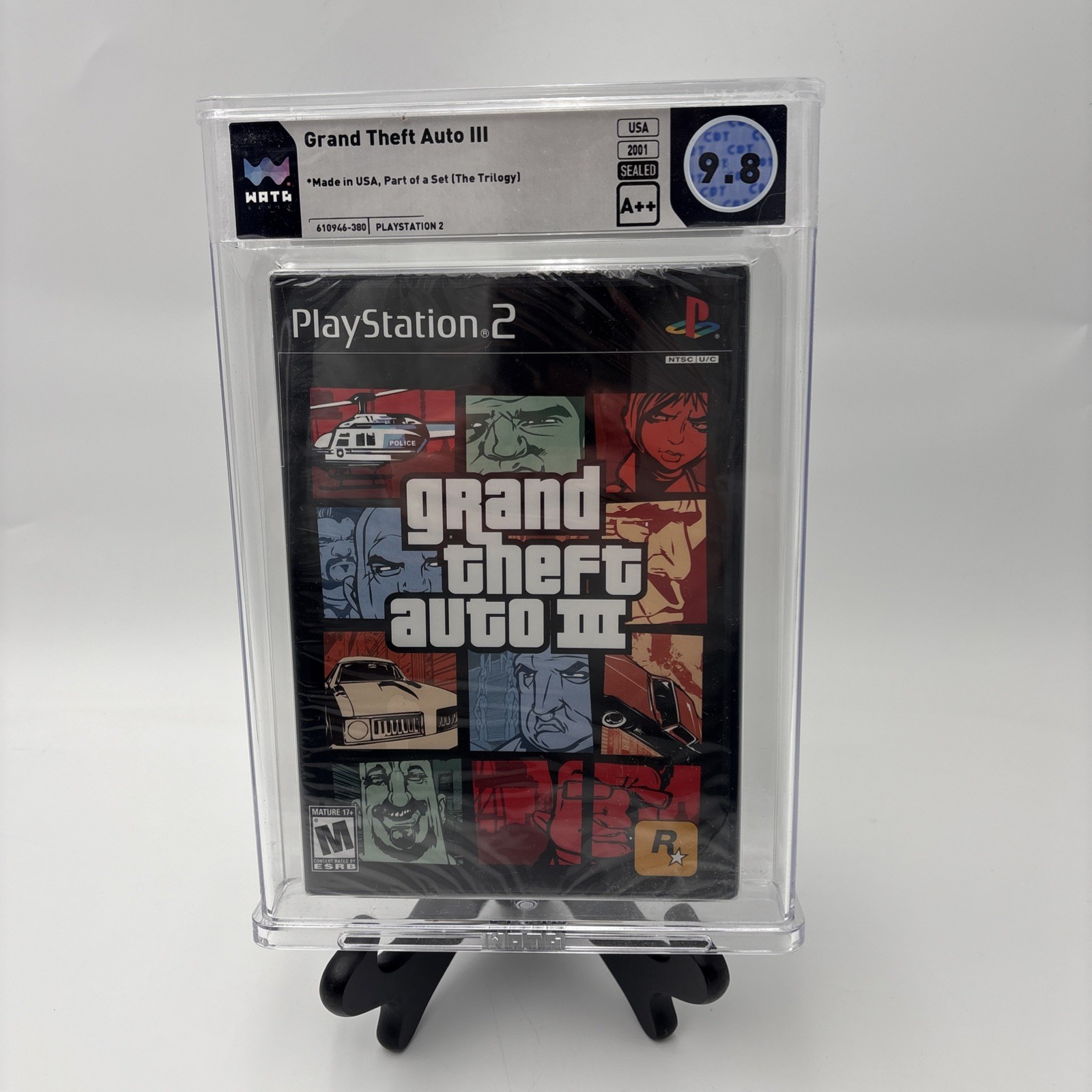 WATA 9.8 A++ GRAND THEFT AUTO III 3 PlayStation 2 Sealed Graded 2001 MINT GEM