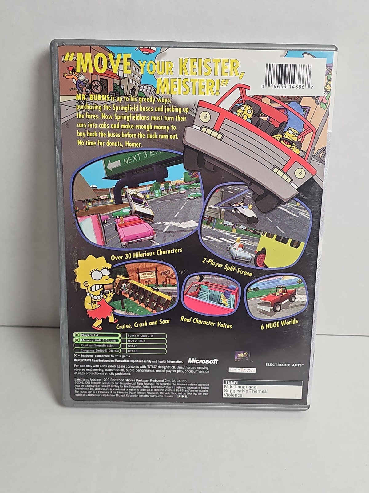 The Simpsons Road Rage Platinum Hits – With Manual – Tested Works! Original Xbox