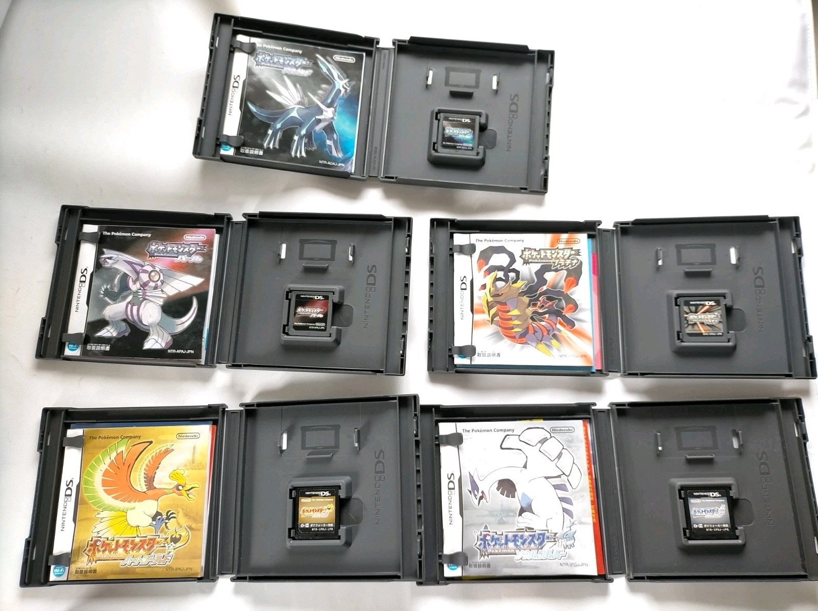 Lot 9 DS Pokemon Diamond Pearl Platinum Gold Silver Black White Nintendo Japan