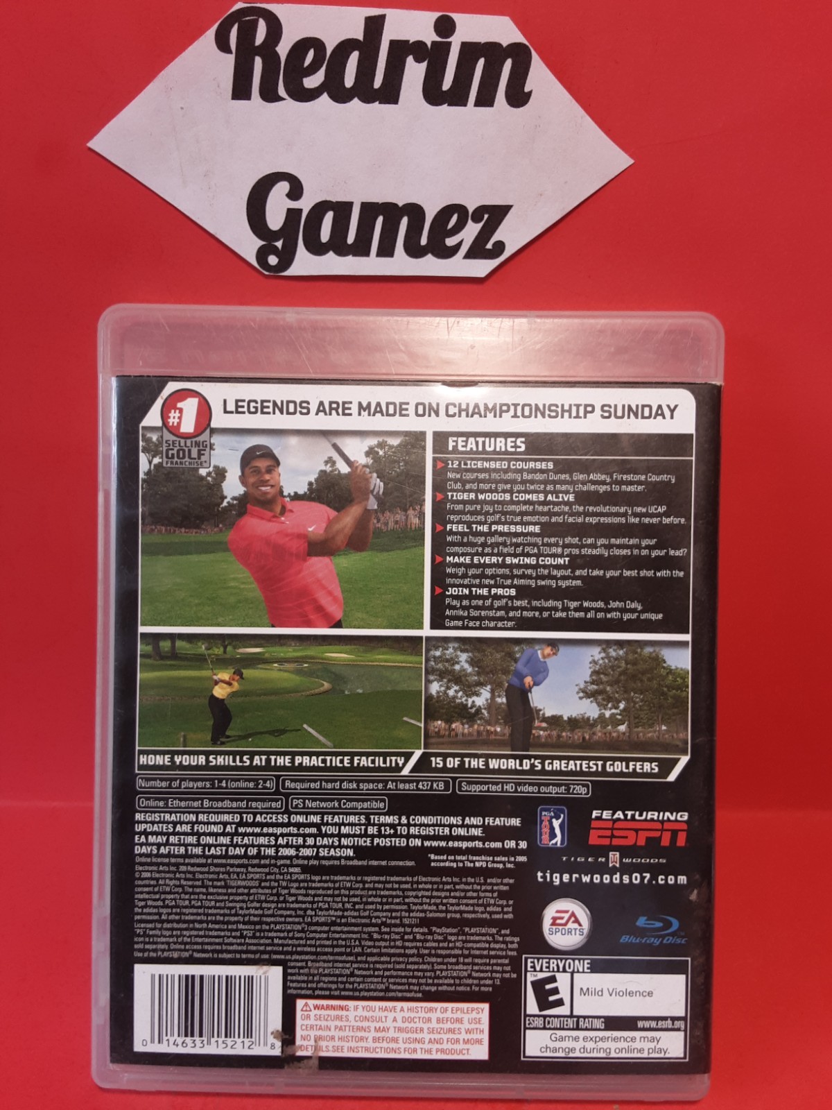 Tiger Woods PGA Tour 07 COMPLETE Black Label Sony PS3 Playstation Video Games