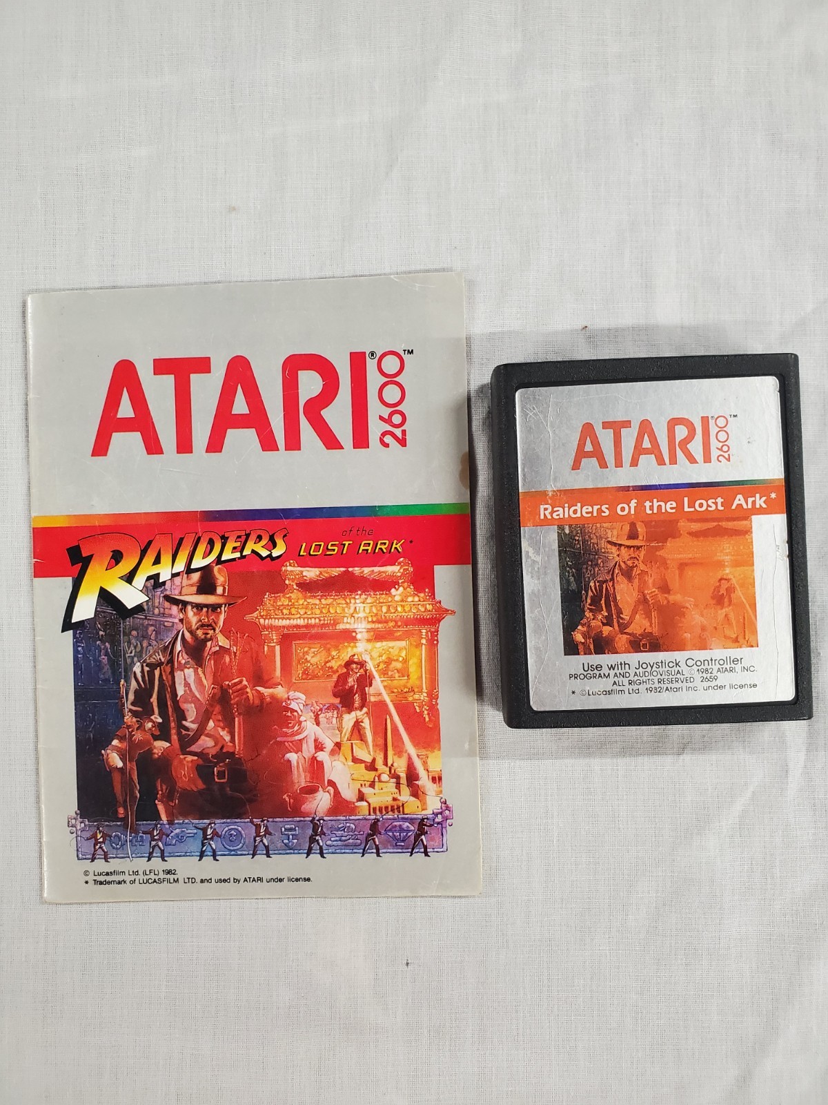 Raiders of the Lost Ark Atari 2600 | Cartridge & Manual Only | Tested & Working
