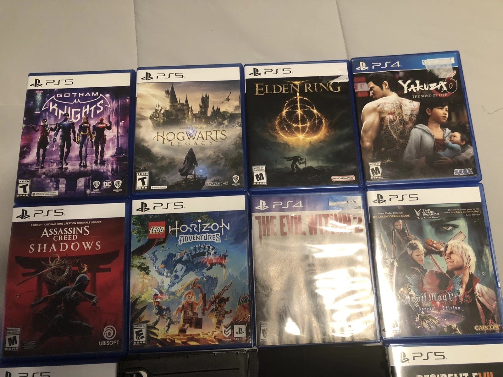 Ps5/ps4 Game Lot Kingdom Hearts Devil May Cry Resident Evil Elden Ring As Is