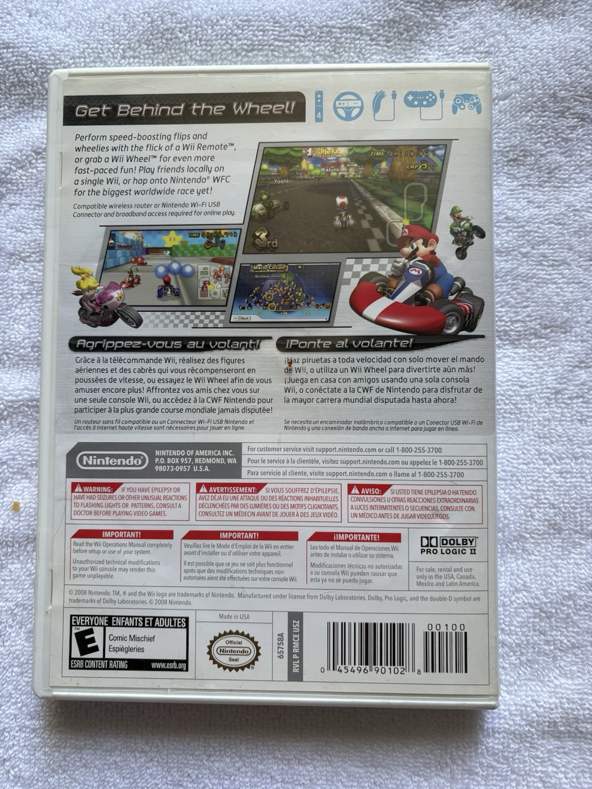 Nintendo Mario Kart Wii Nintendo Wii E NTSC-U/C 2008 Kart Racing Used