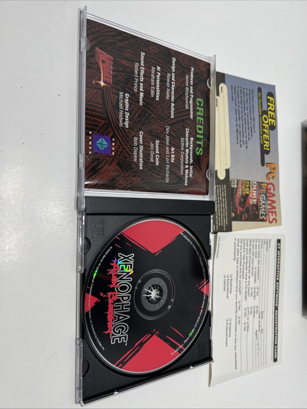 Xenophage Alien Bloodsport PC Argo Games Apogee 1996 PC CD-ROM Original