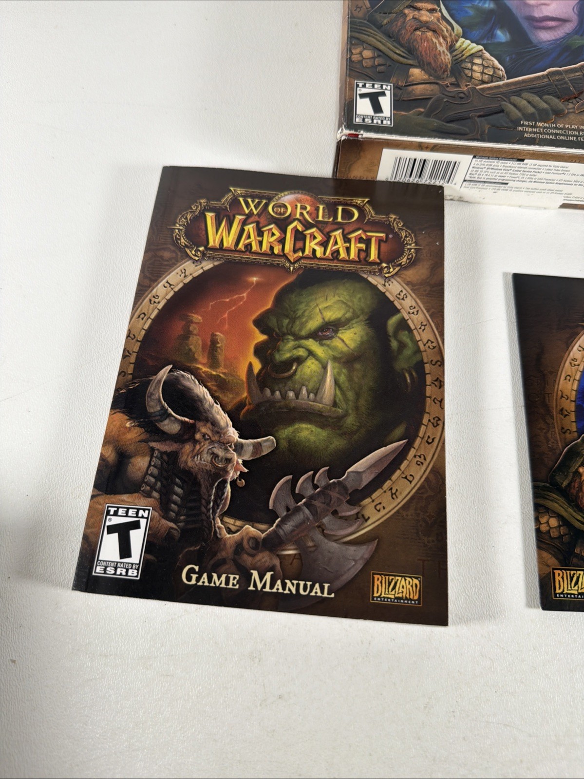 World of Warcraft Game + 2 Expansion Sets with Boxes, DVDs, Manuals
