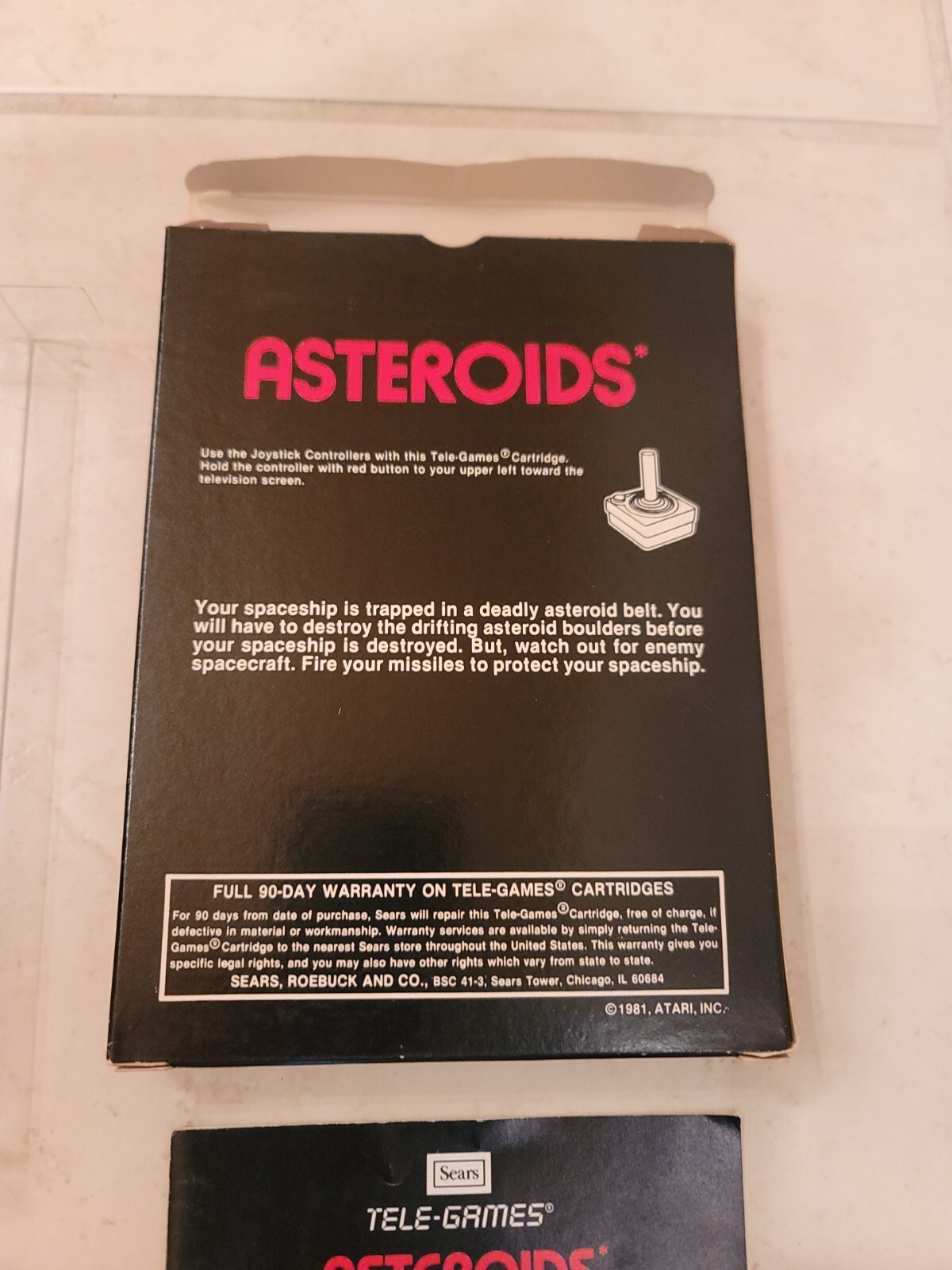 Asteroids Atari 2600 VCS Sears Tele-Games 1981 CIB Complete in Box RARE! NICE