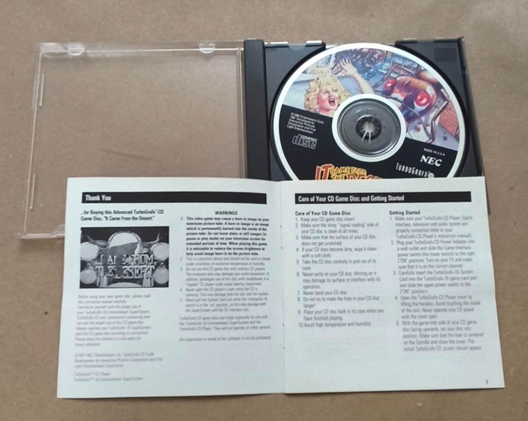 TurboGrafx CD – It Came From The Desert Complete – Game TESTED Authentic DUO
