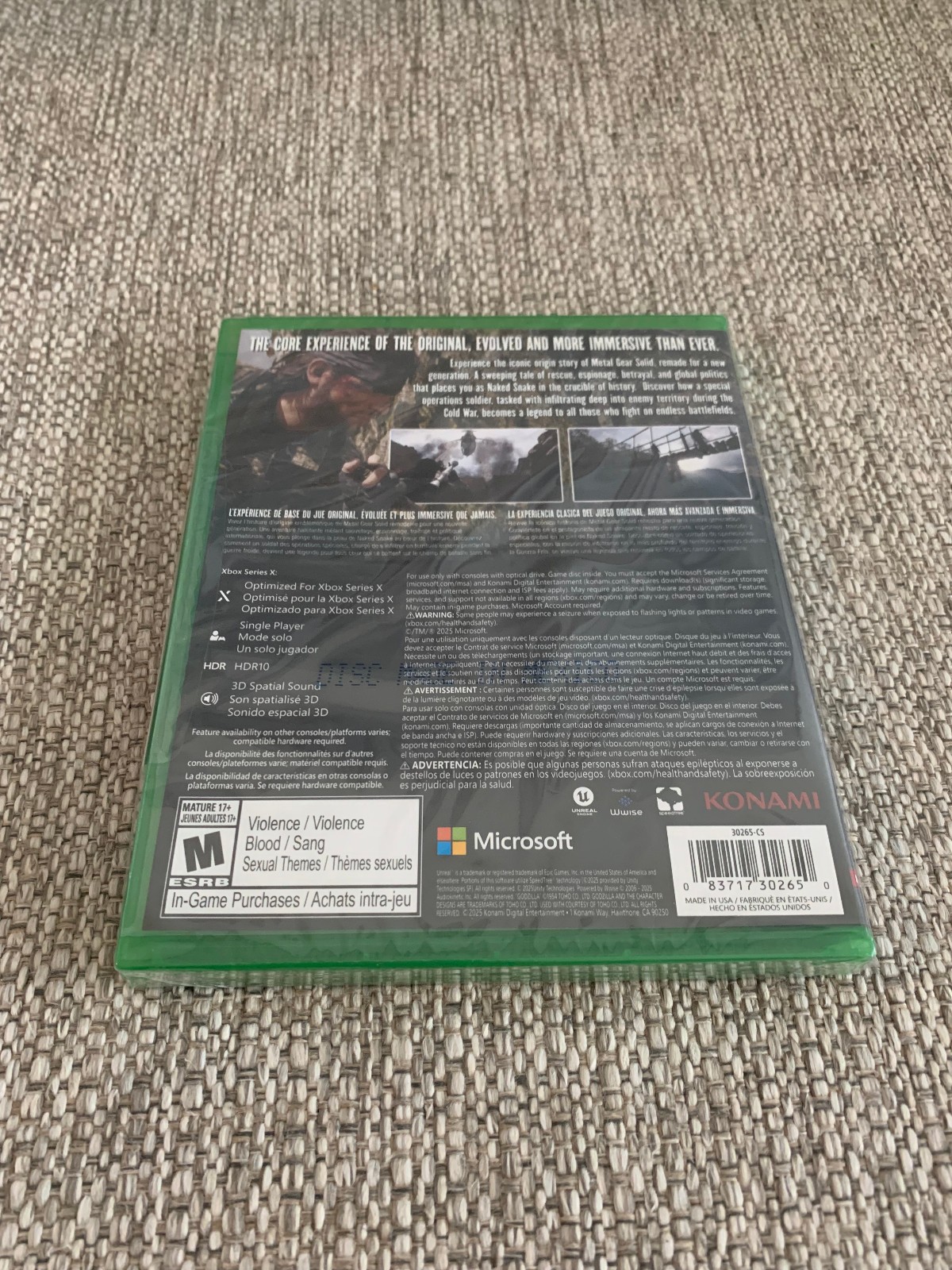 METAL GEAR SOLID Δ SNAKE EATER Xbox TACTICAL EDITION Series X New Sealed