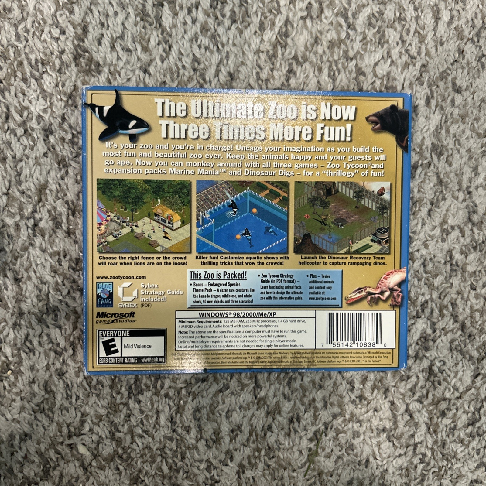 Zoo Tycoon Complete Collection PC Slip Cover Edition Marine Mania – DISC 1 ONLY