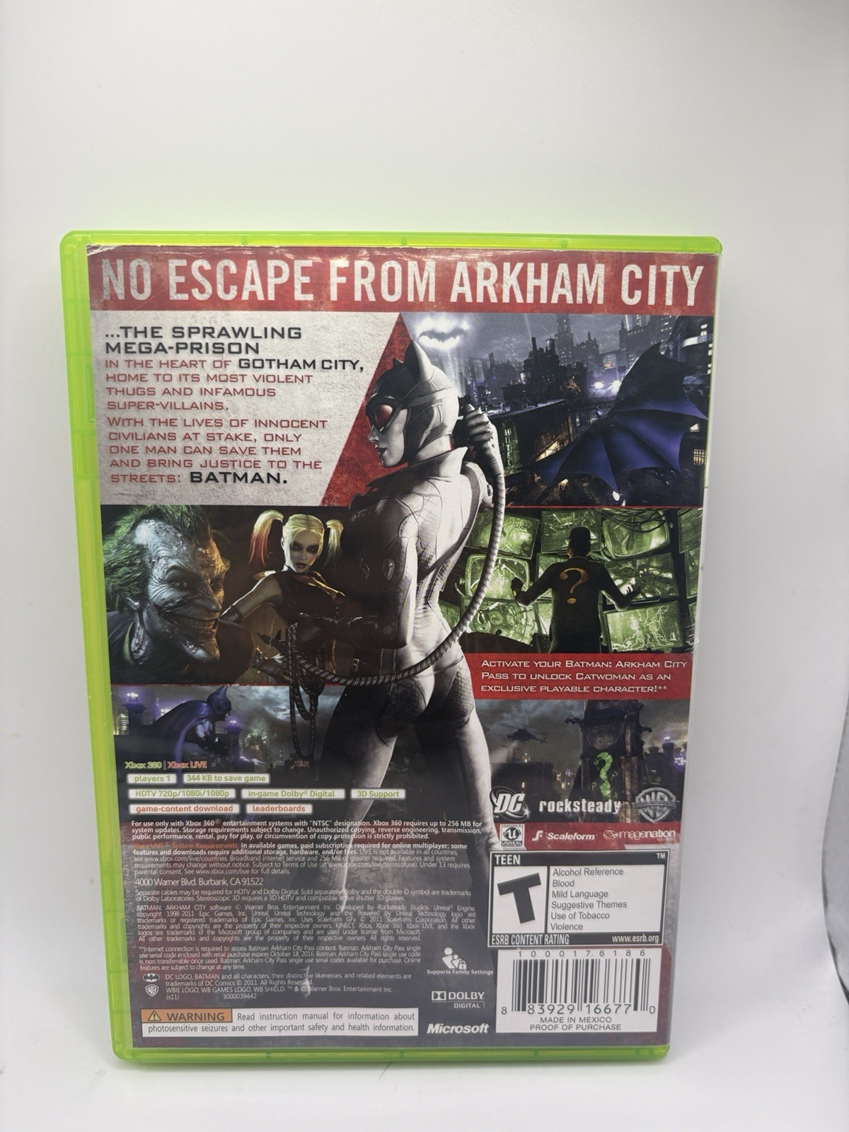 Batman Arkham City Xbox 360 Complete CIB Tested