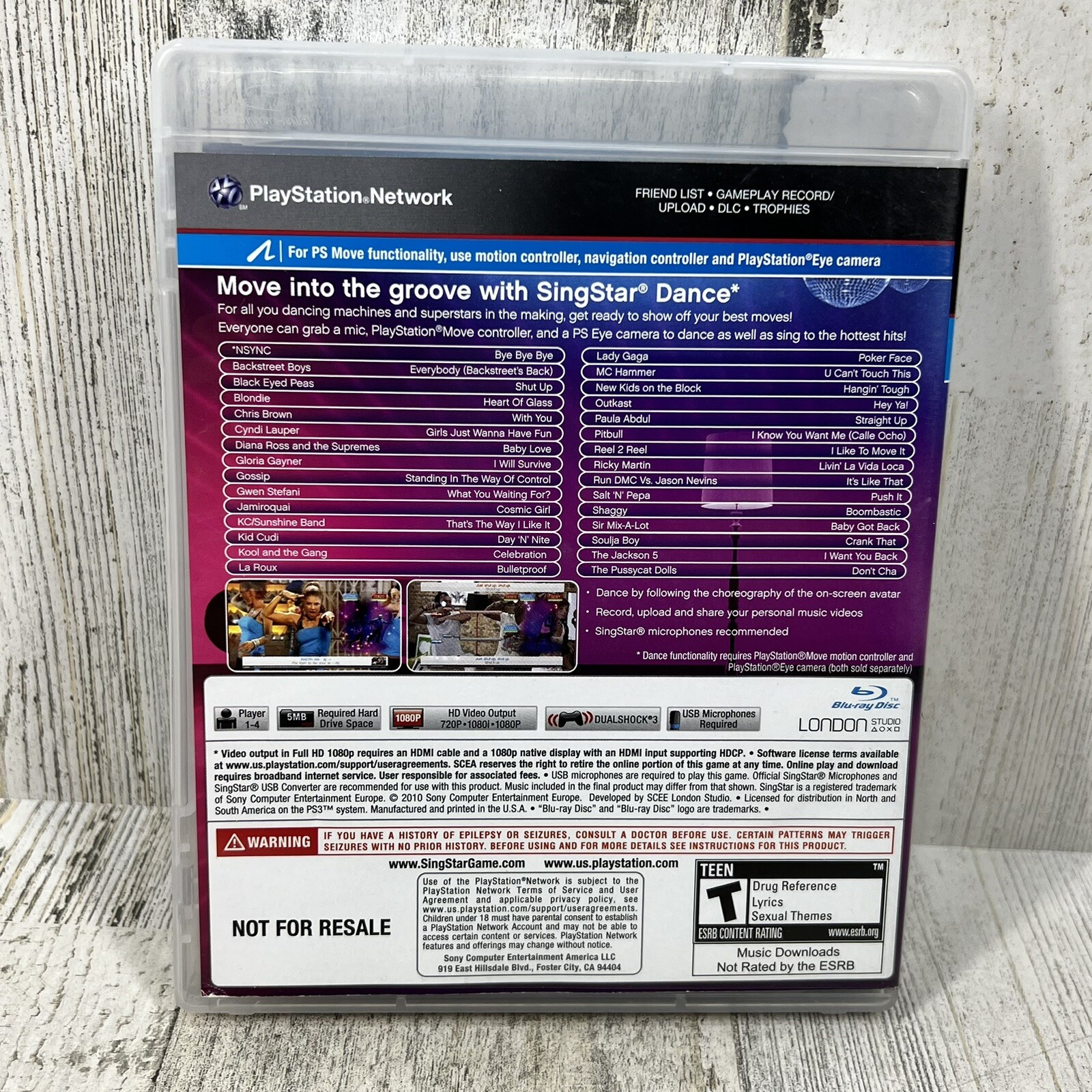 SingStar Dance & Everybody Dance (Sony PlayStation 3, 2010) PS3