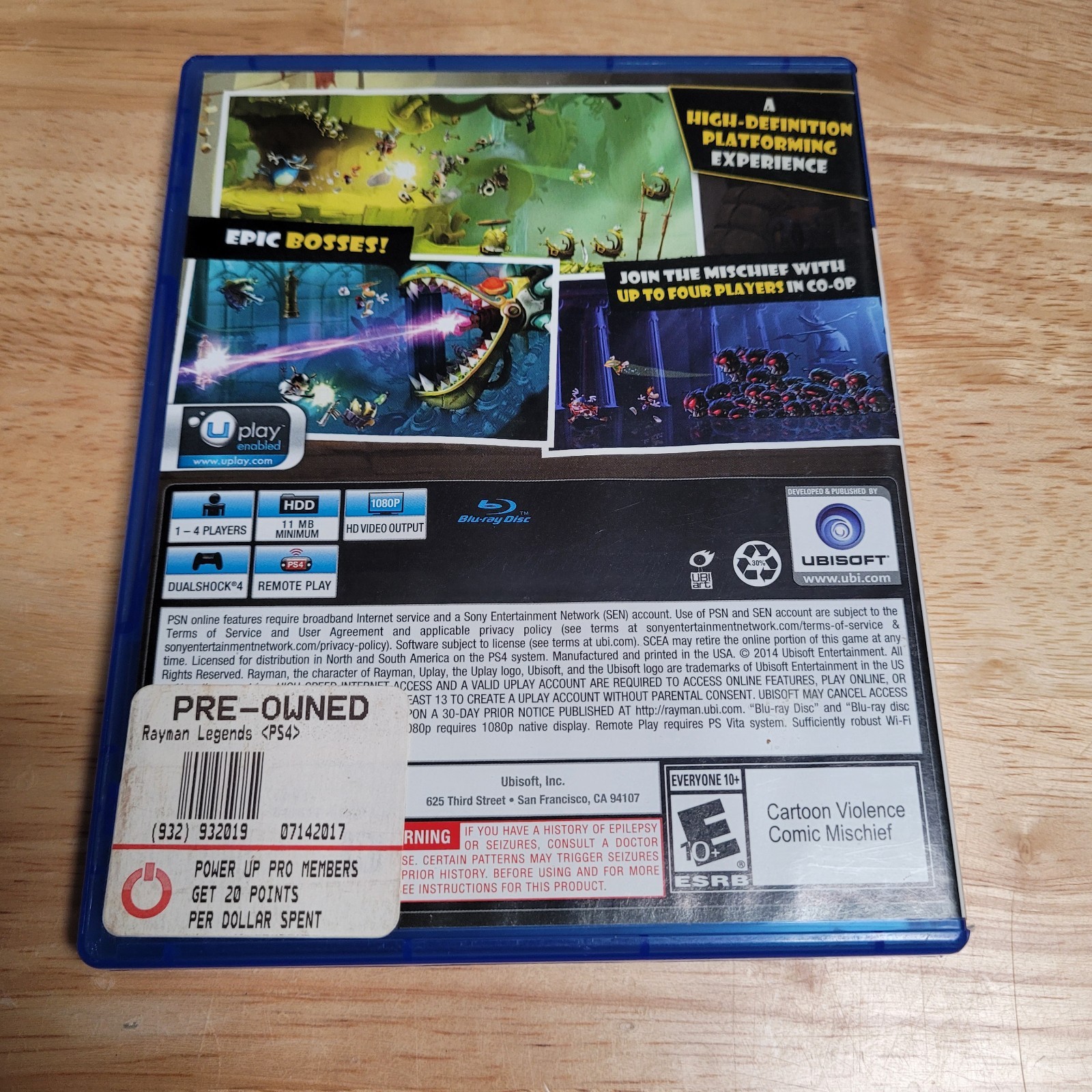 Rayman Legends PS4 Sony PlayStation 4, 2014 – Tested