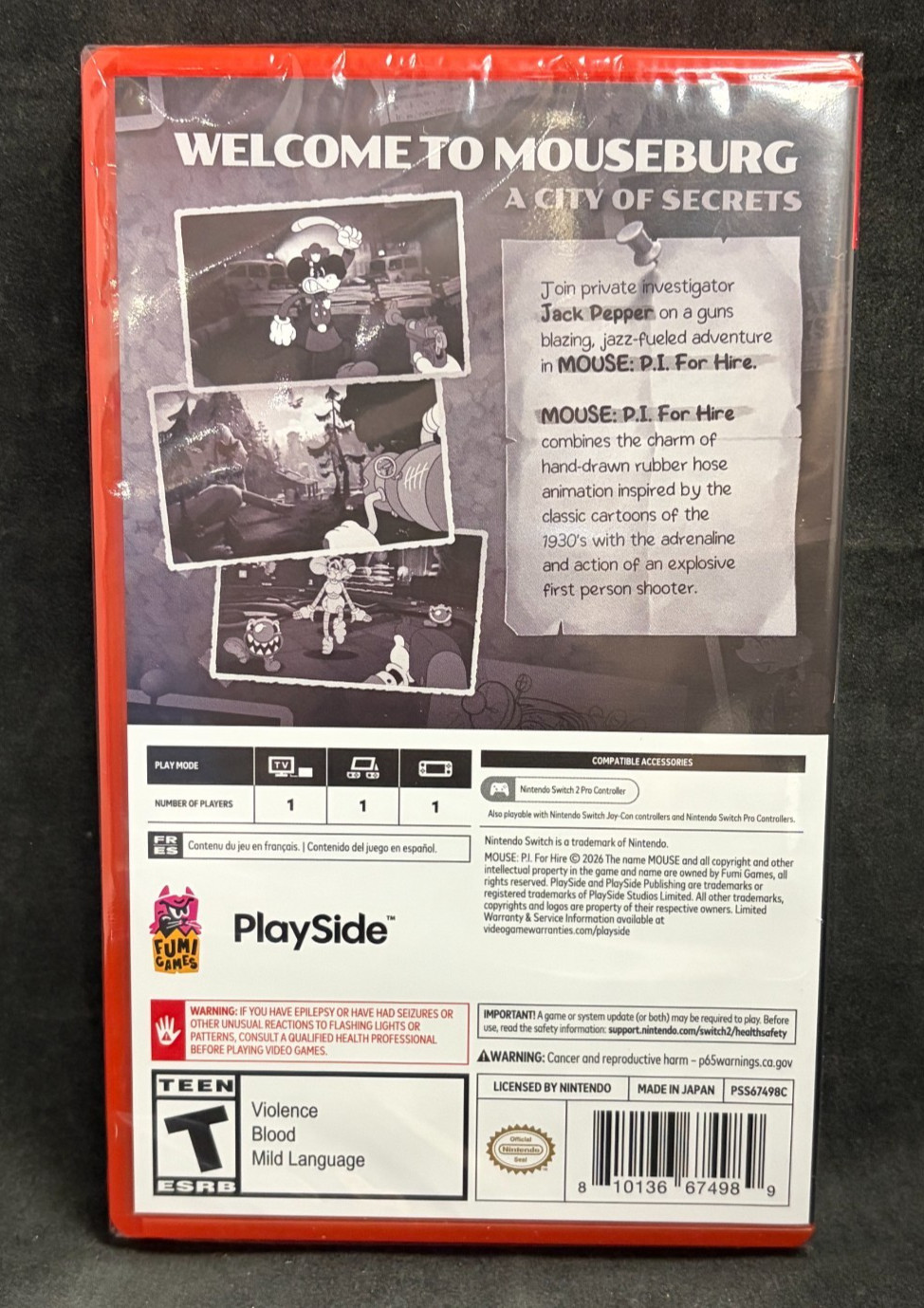 Mouse: P.I. For Hire (Nintendo Switch 2) BRAND NEW