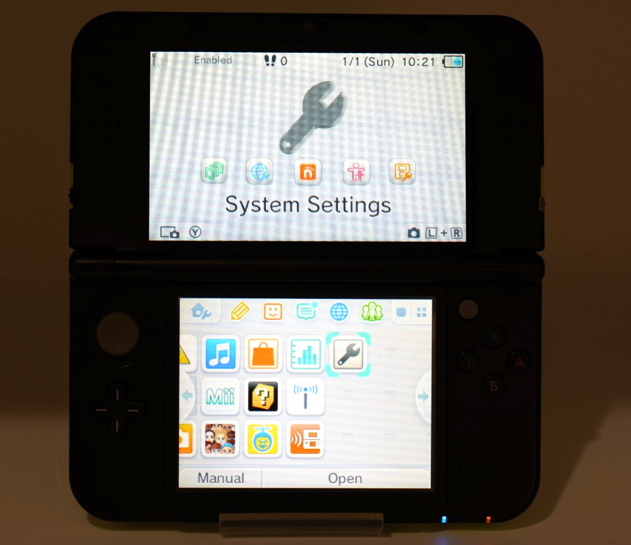 [Dual IPS] New Nintendo 3DS LL XL Lime Black Region free Console #002