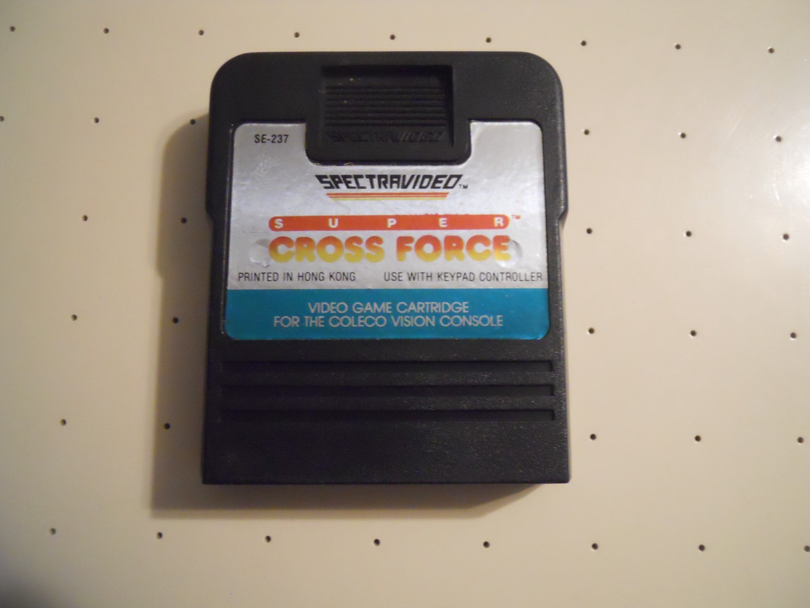 SUPER CROSS FORCE (Coleco Vision, 1983) Game Cartridge w/Manual – Tested/Works
