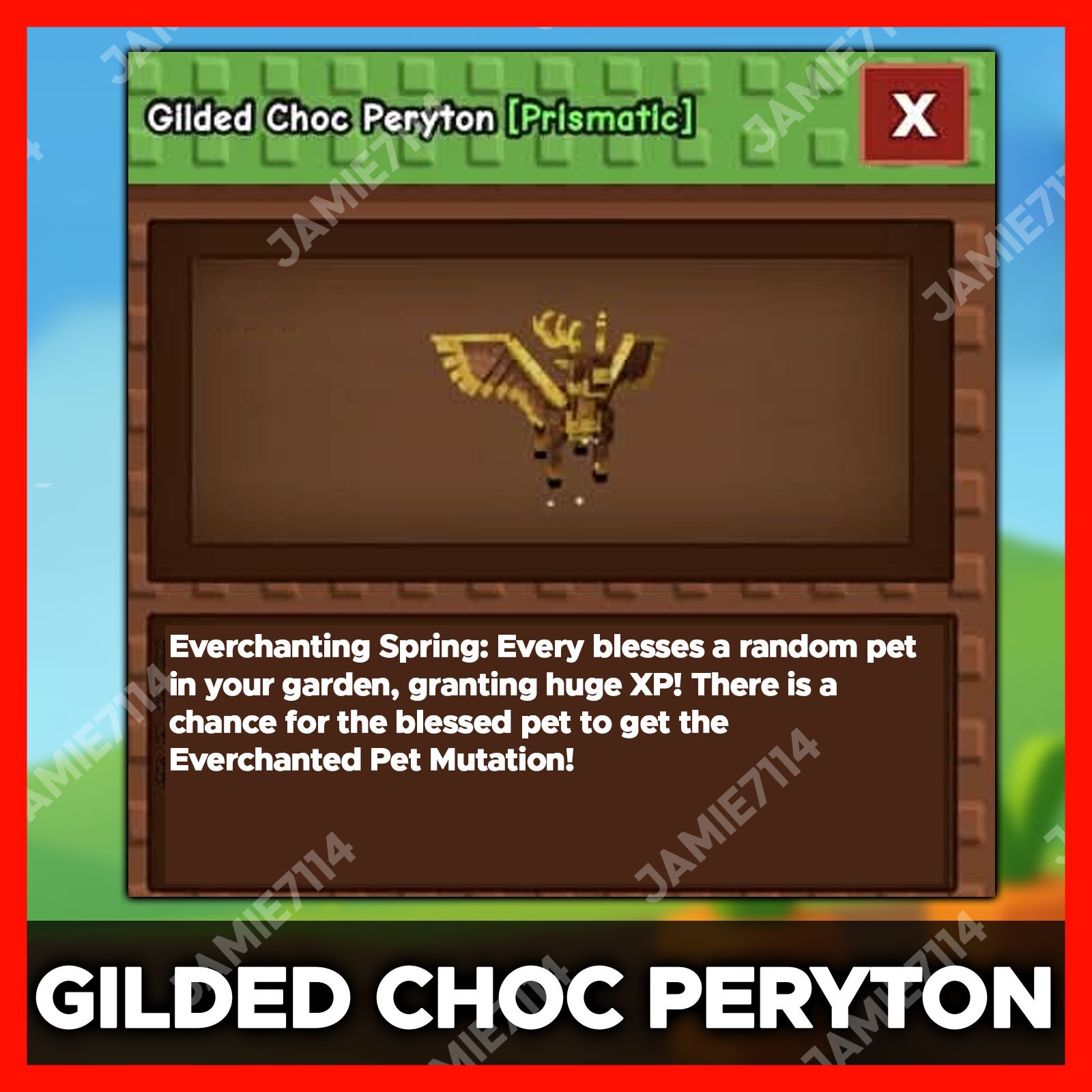 GILDED CHOC PERYTON | CHEAPEST |🪴Grow a Garden ‼️FAST & EASY DELIVERY‼️