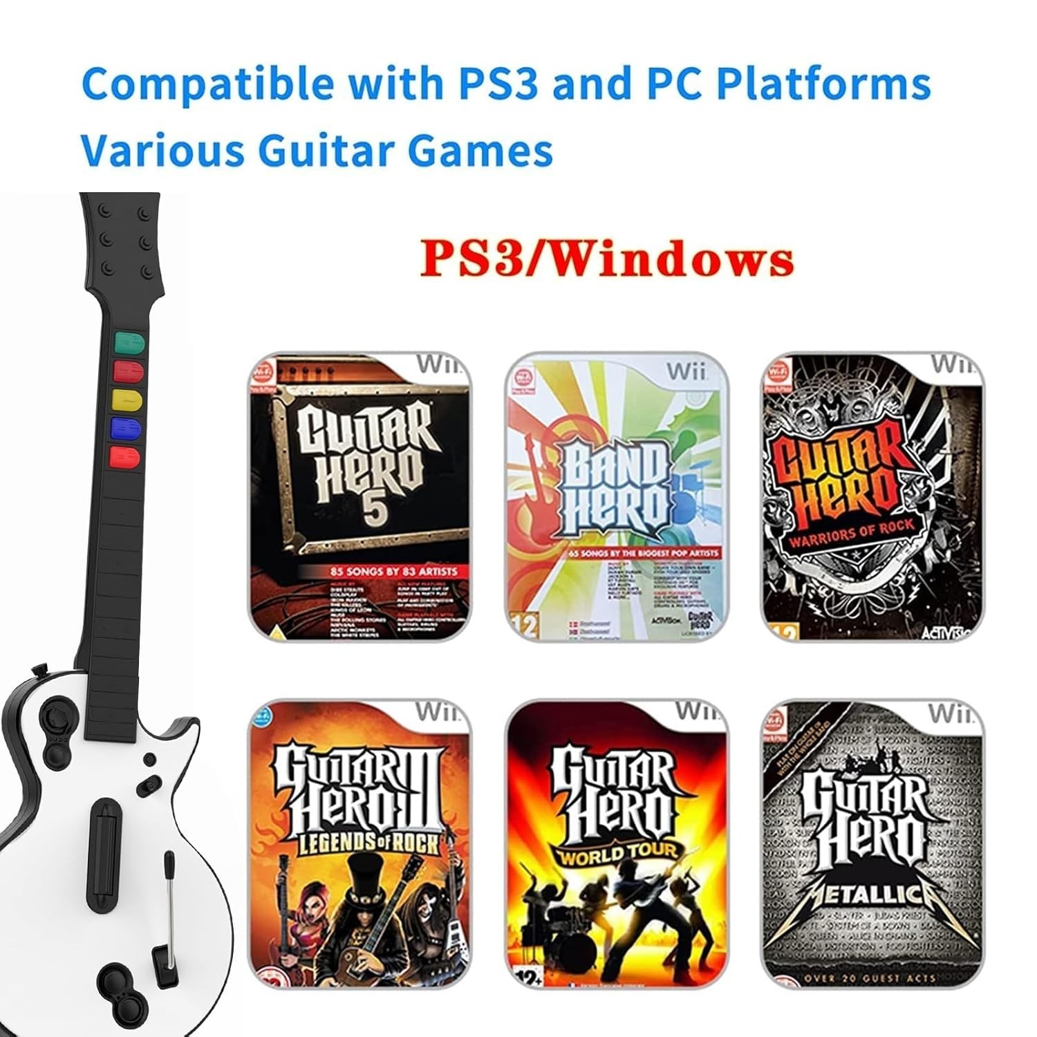 Guitar Hero Wireless Legends Rock Dongle Bundle for Fortnite#$-~