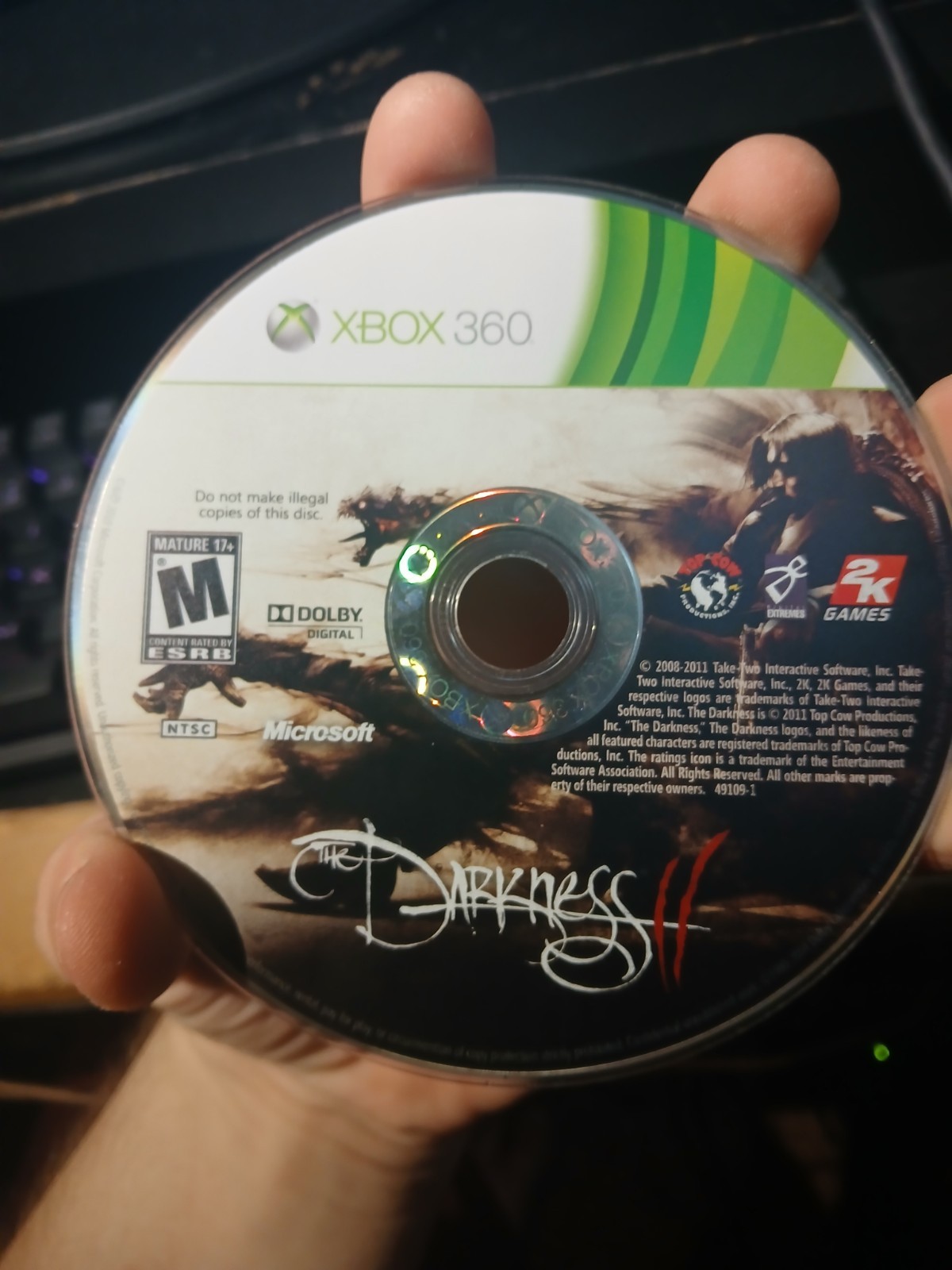 Microsoft Xbox 360 The Darkness II Limited Edition M NTSC-U/C 2012 Disc/Case