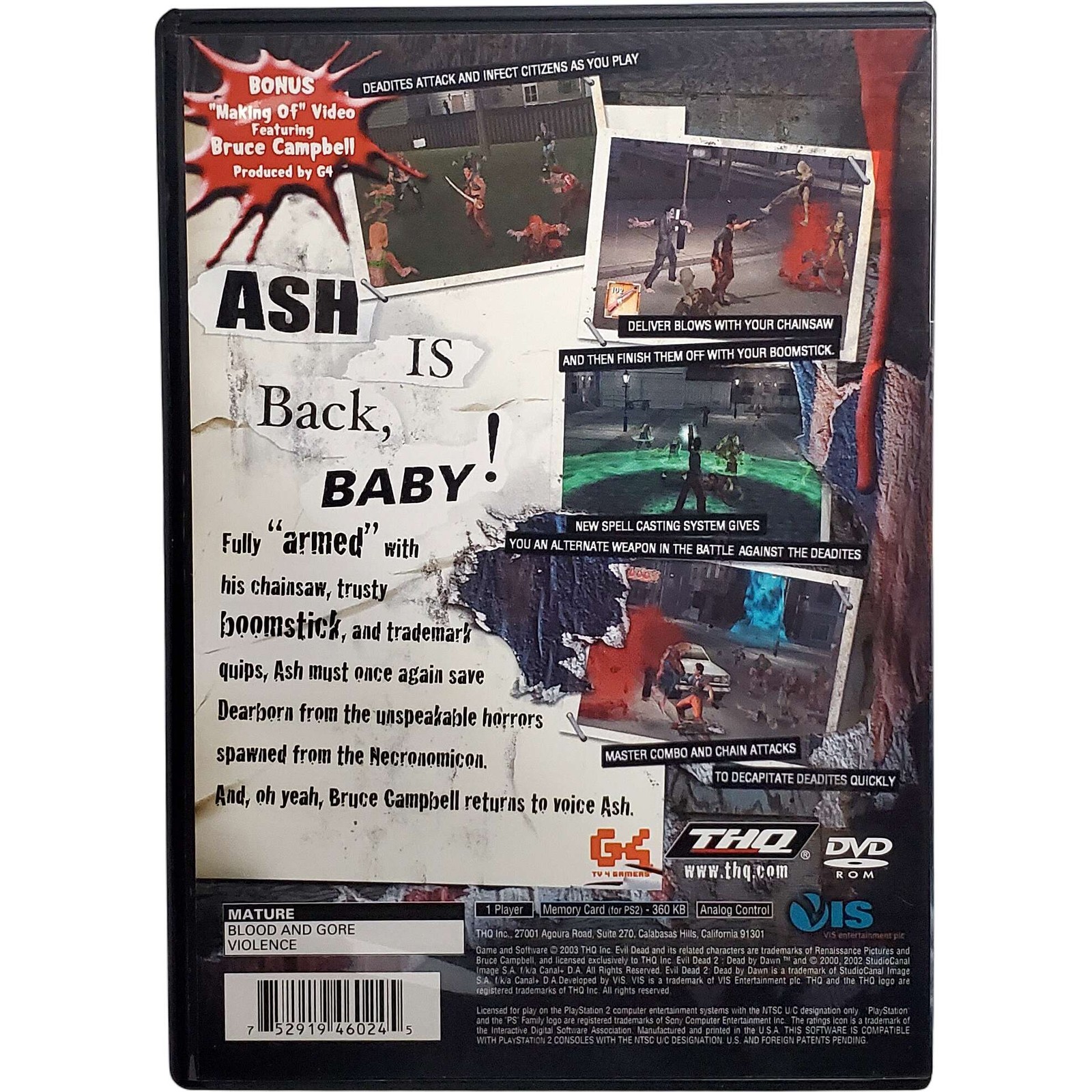 Evil Dead Fistful Of Boomstick – Sony Playstation 2 PS2 Pristine 1Y Guarantee