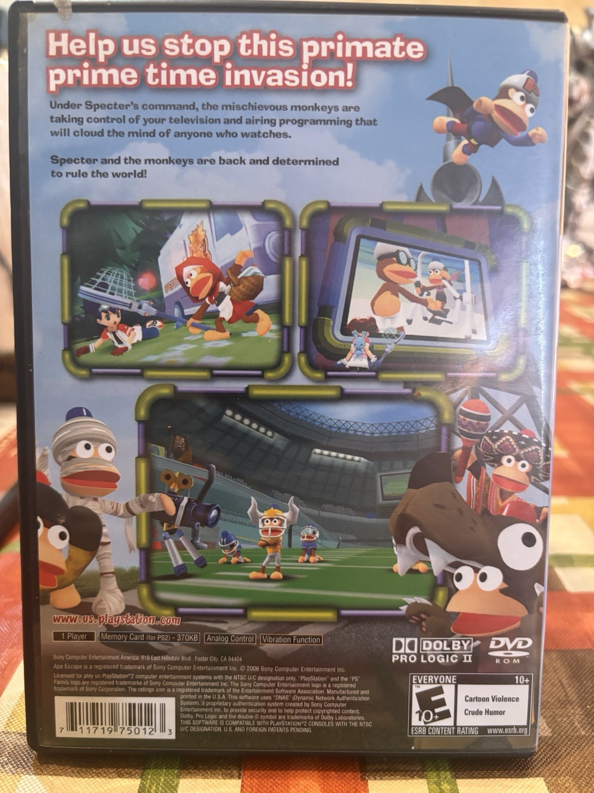 Ape Escape 3 PS2 PlayStation 2 Tested Working Case & Disc Only No Manual