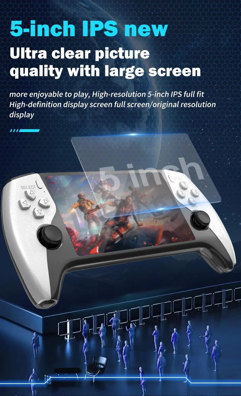 5-Inch IPS SF3500 Retro Handheld Game Console Dual-Core 256GB Expandable Multi-S