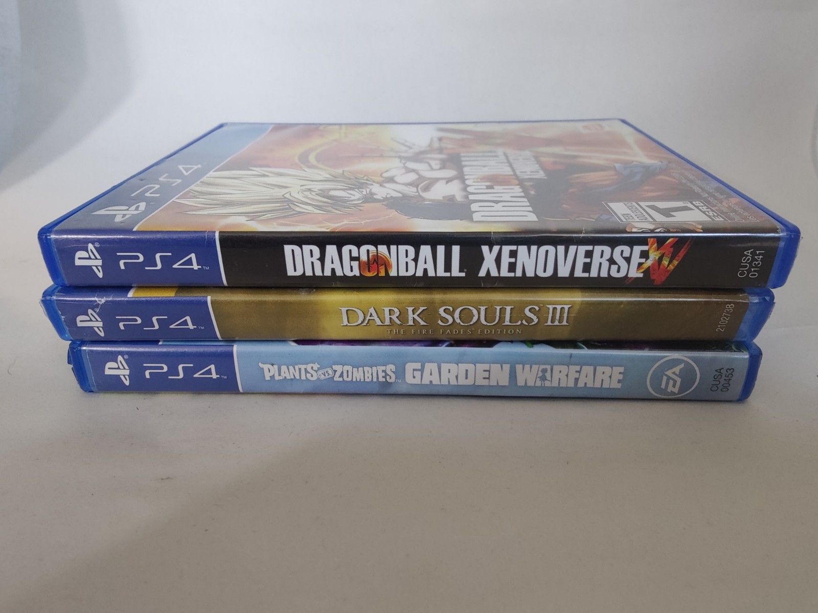 PS4 Games Dark Souls 3, Dragonball Xenoverse, Plants vs Zombies Garden Warfare