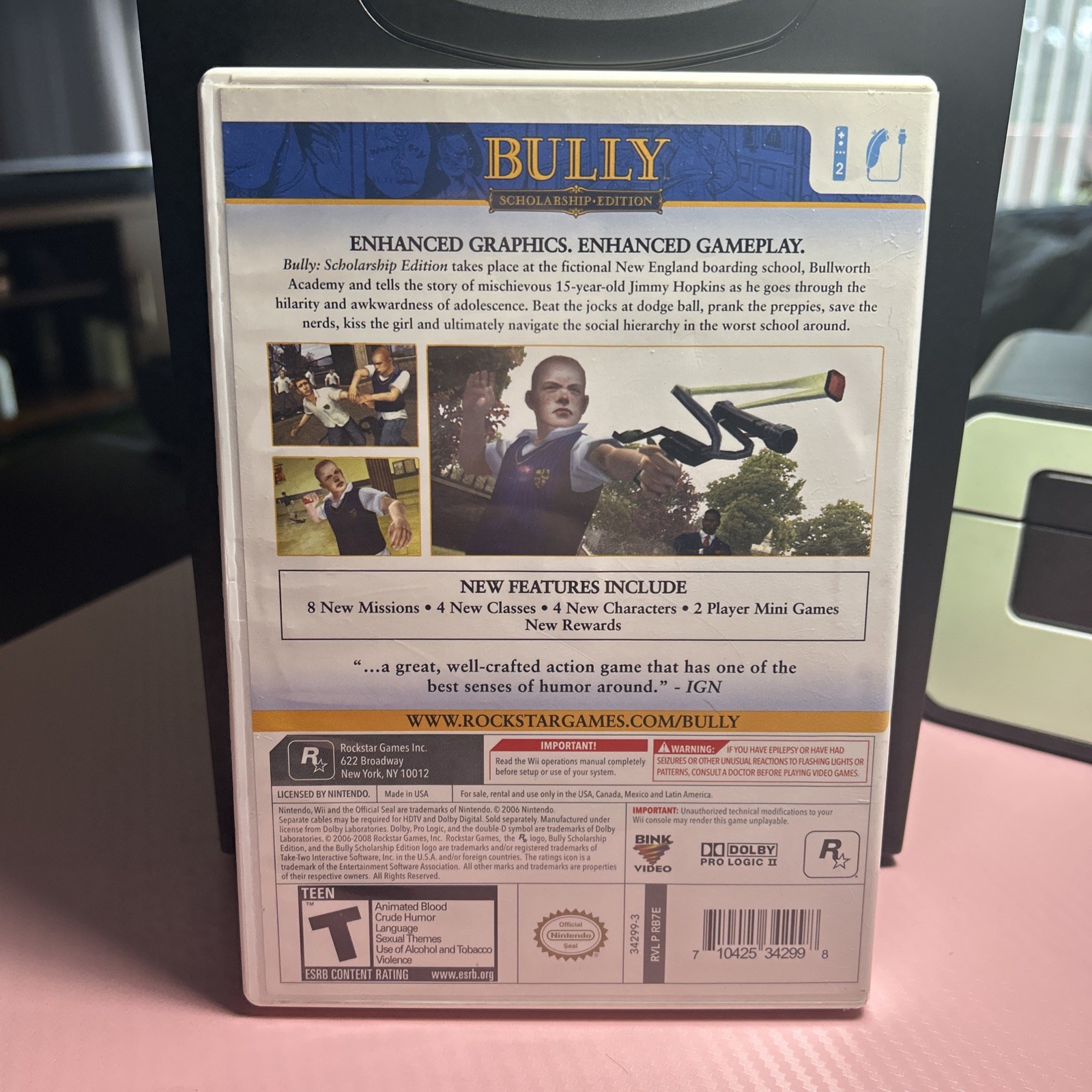 Bully Scholarship Edition (Wii) CIB W Manual & Map Authentic Tested/Working
