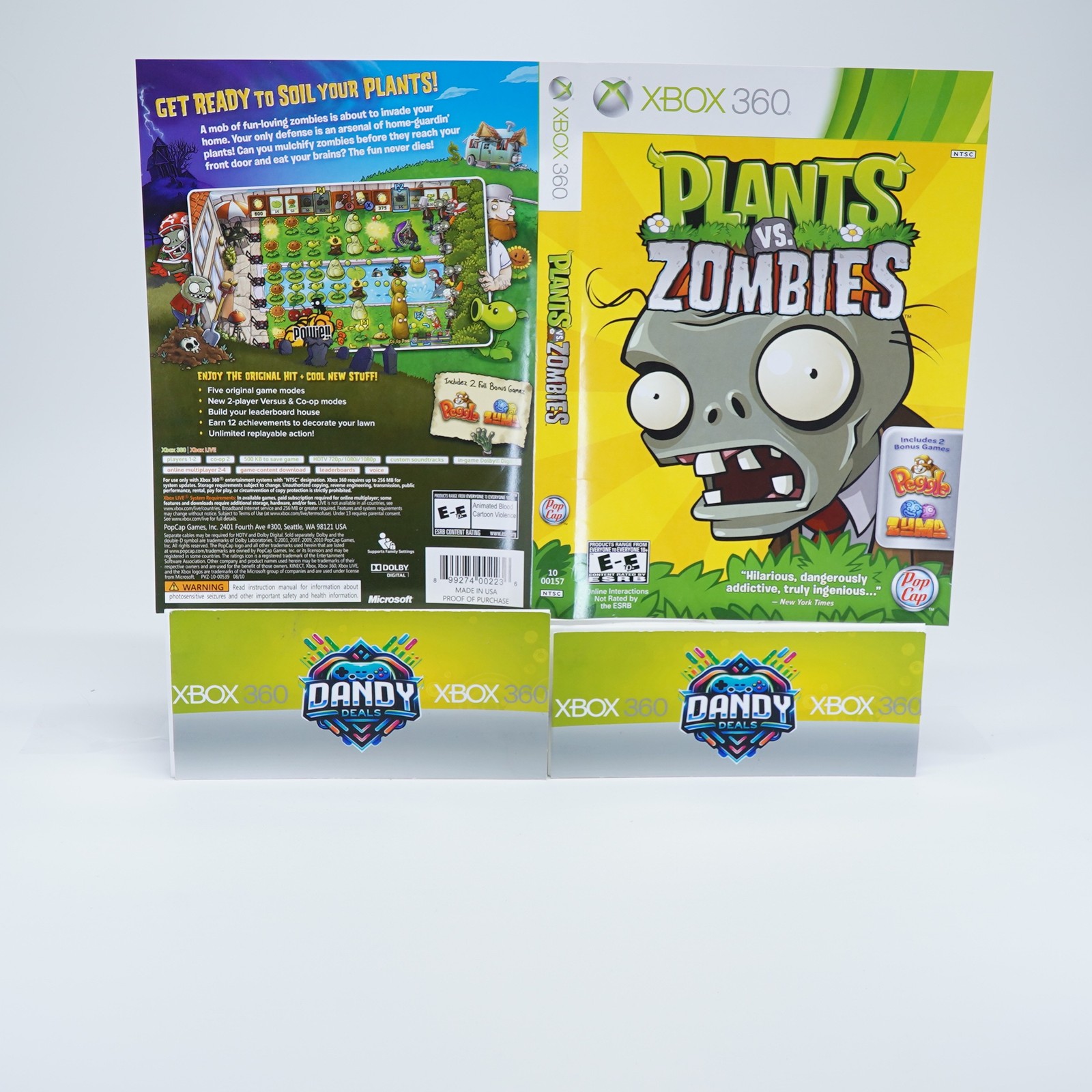 Plants vs. Zombies CIB W/ Manual – Xbox 360