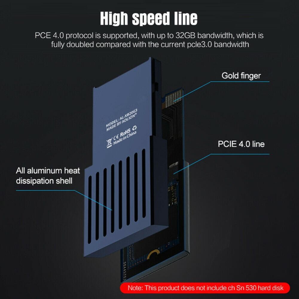 Game Console External SSD M.2 Hard Drive Expansion Card Box for Xbox Series X/S