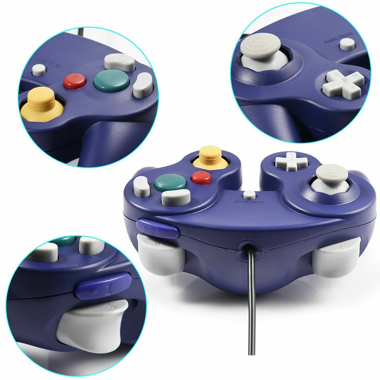 1x/2x Wired Wireless Shock Joypad Game Stick Pad Controller for Nintendo NGC GC