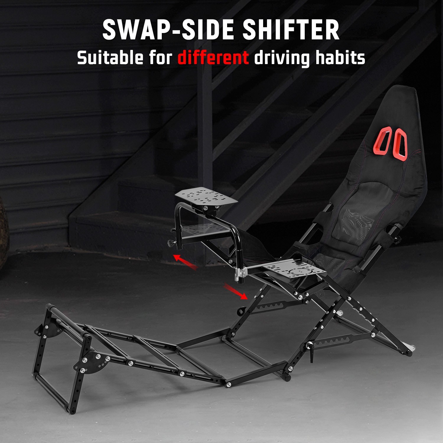 Dardoo Foldable Racing Simulator Cockpit Fit Logitech G923 G29 Moza Thrustmaster