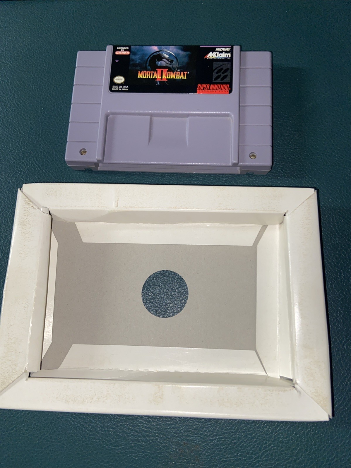 Vintage 1994 Mortal Kombat 2 Super Nintendo Snes W/ Box, Manual, & Poster