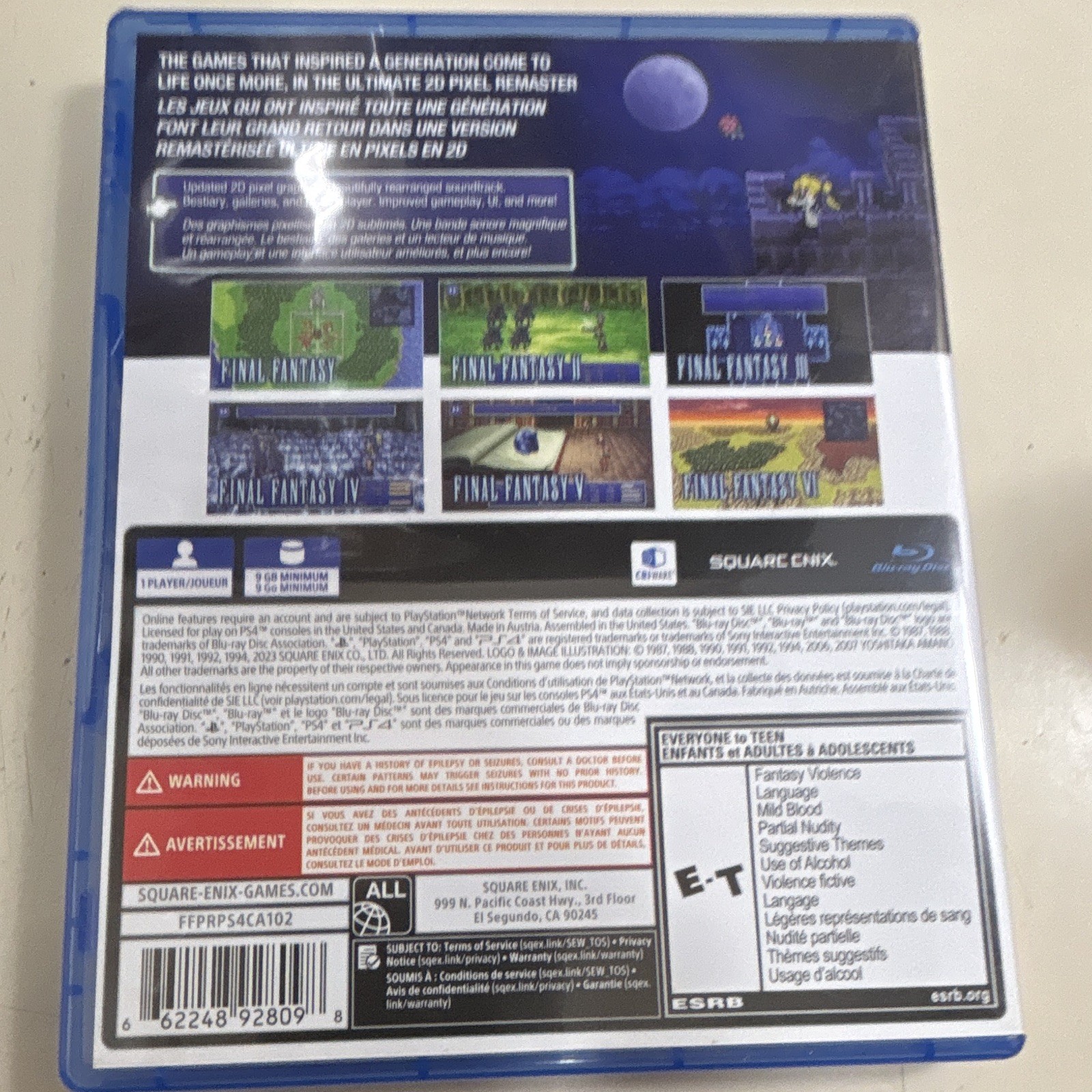 Square Enix Final Fantasy I-VI Collection Anniversary Edition PS4 RPG E-T