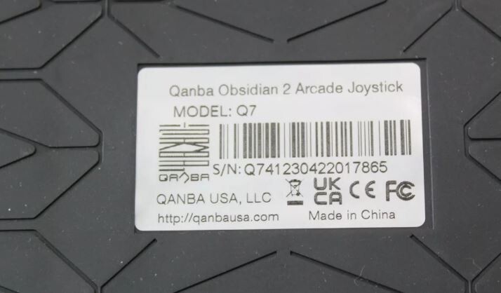 Qanba Q7 Obsidian 2 Wired Joystick for PlayStation PS5 PS4 and PC Black Used