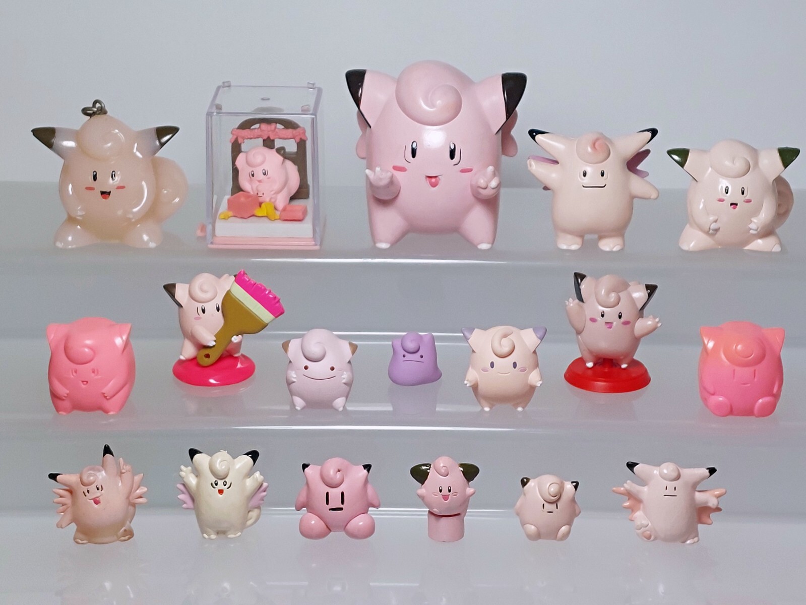 Clefable Clefairy Cleffa Pokemon Figure Set Tomy Bandai PC Banpresto 0.6-2.4in