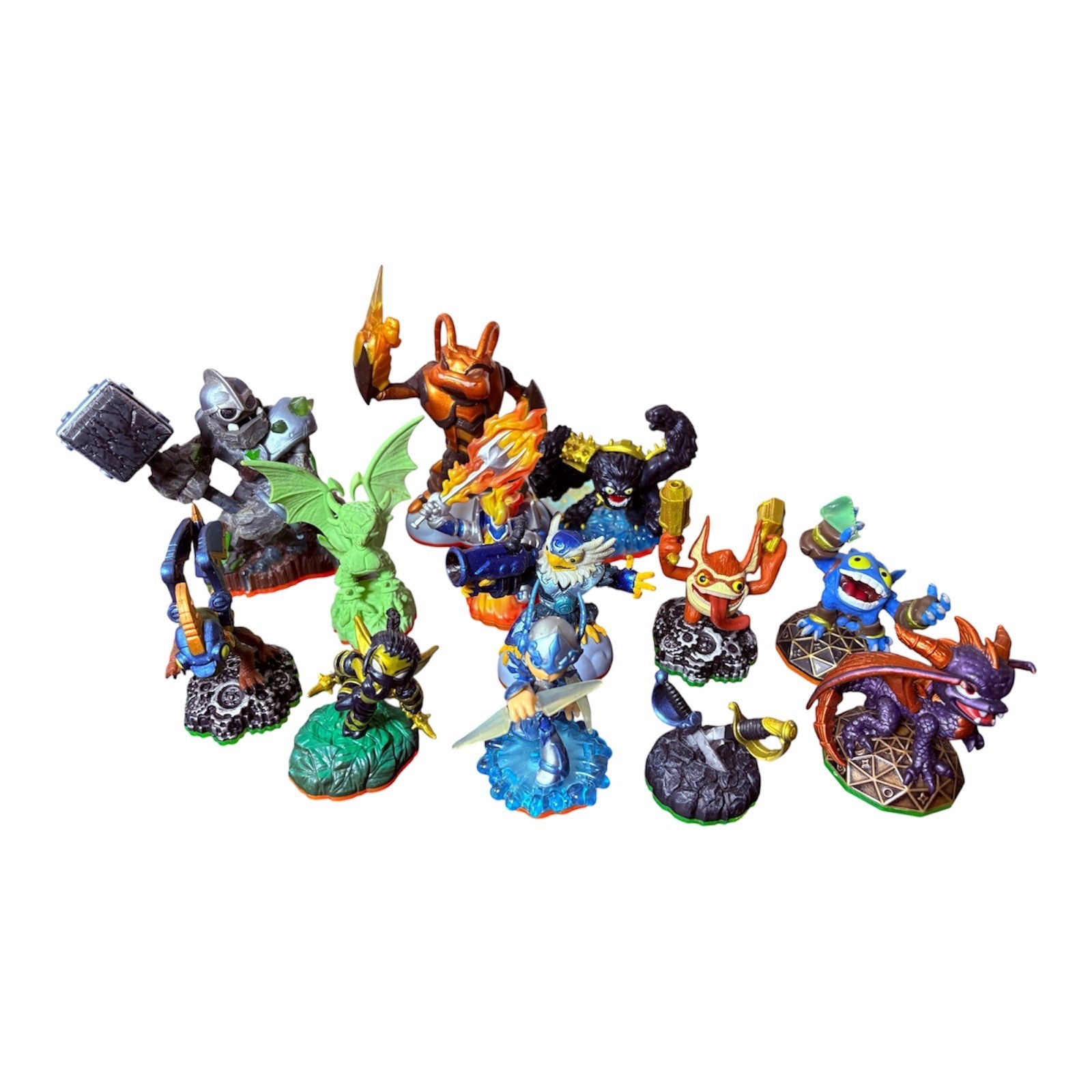 Skylanders Mixed Lot of 42 Figures Spyro, Giants, Crystals with Spyro Bag