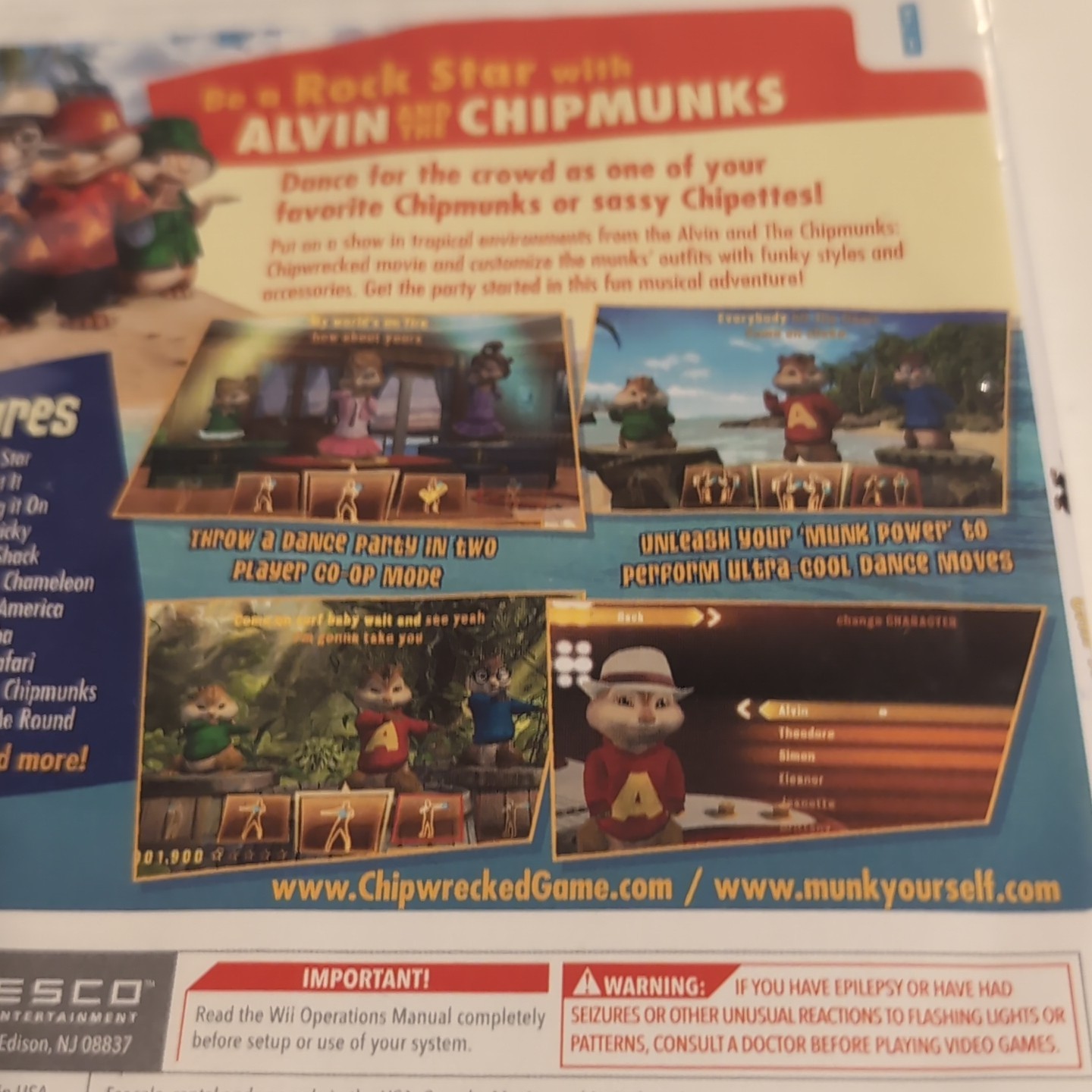 Alvin and the Chipmunks: Chipwrecked Nintendo Wii 2011 Complete And Tested
