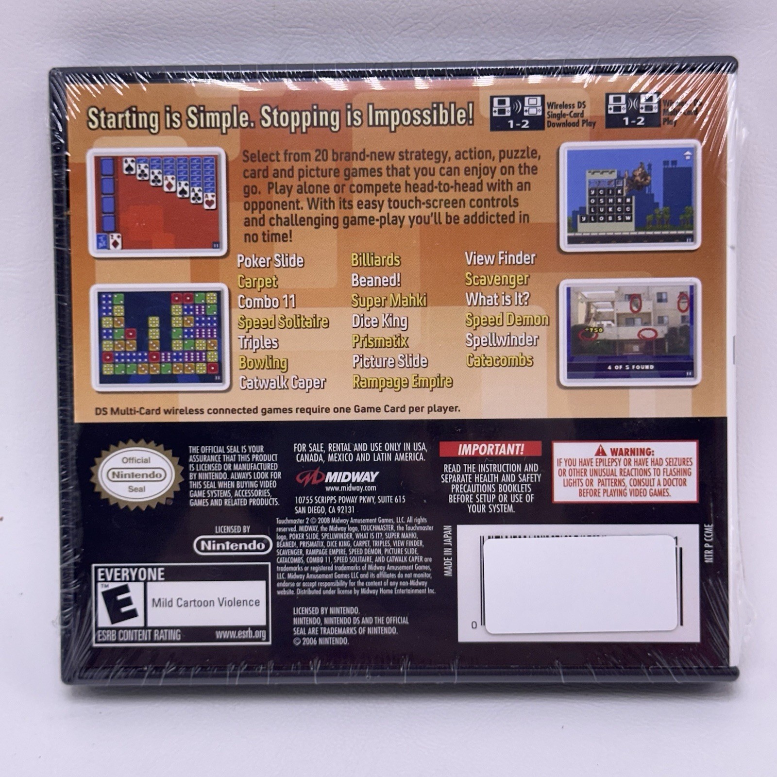 Touchmaster 2 Nintendo DS Sealed New