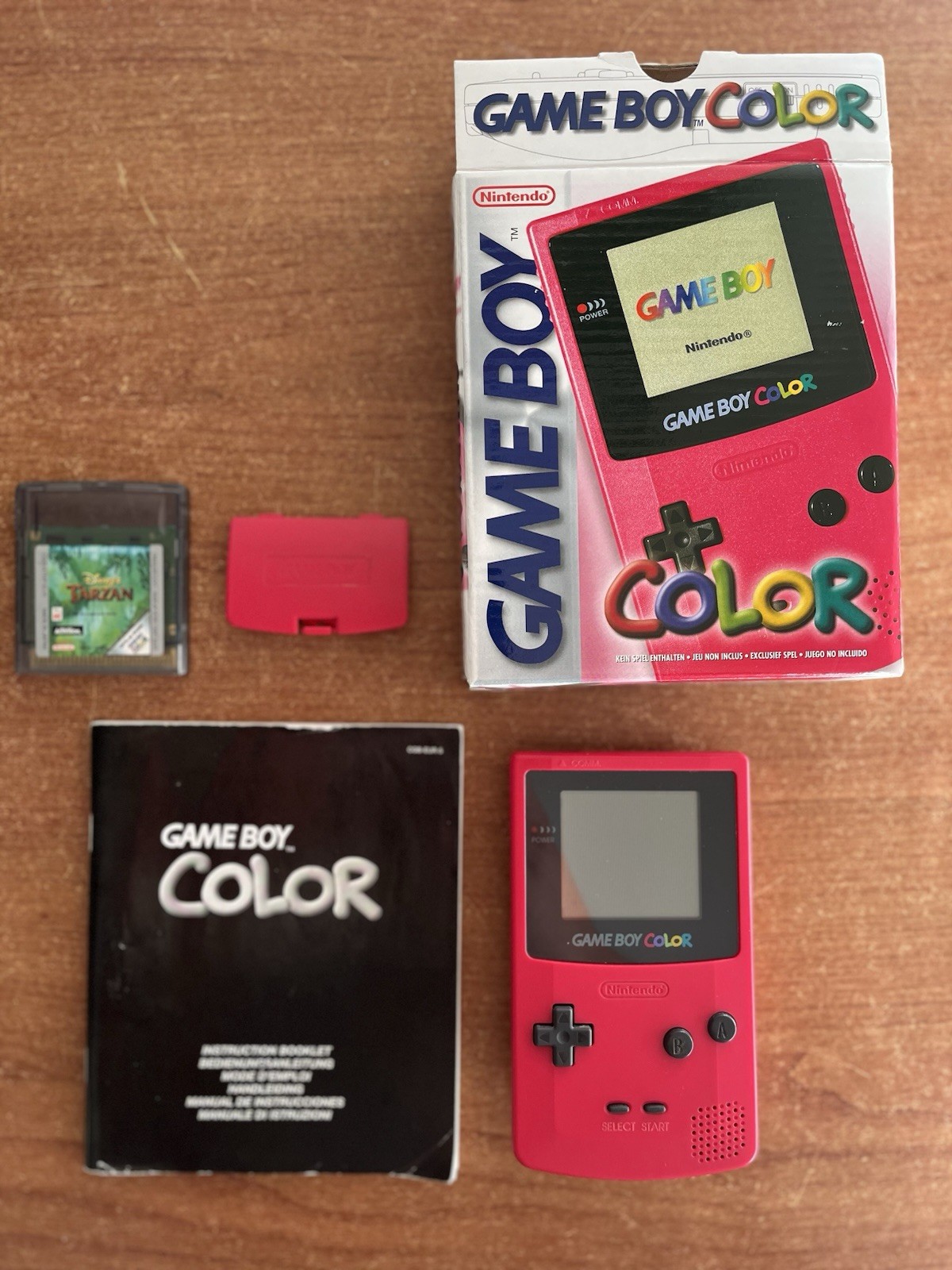 Nintendo Game Boy Color Berry CIB With Box + ITA Manual + Tarzan GBC Game