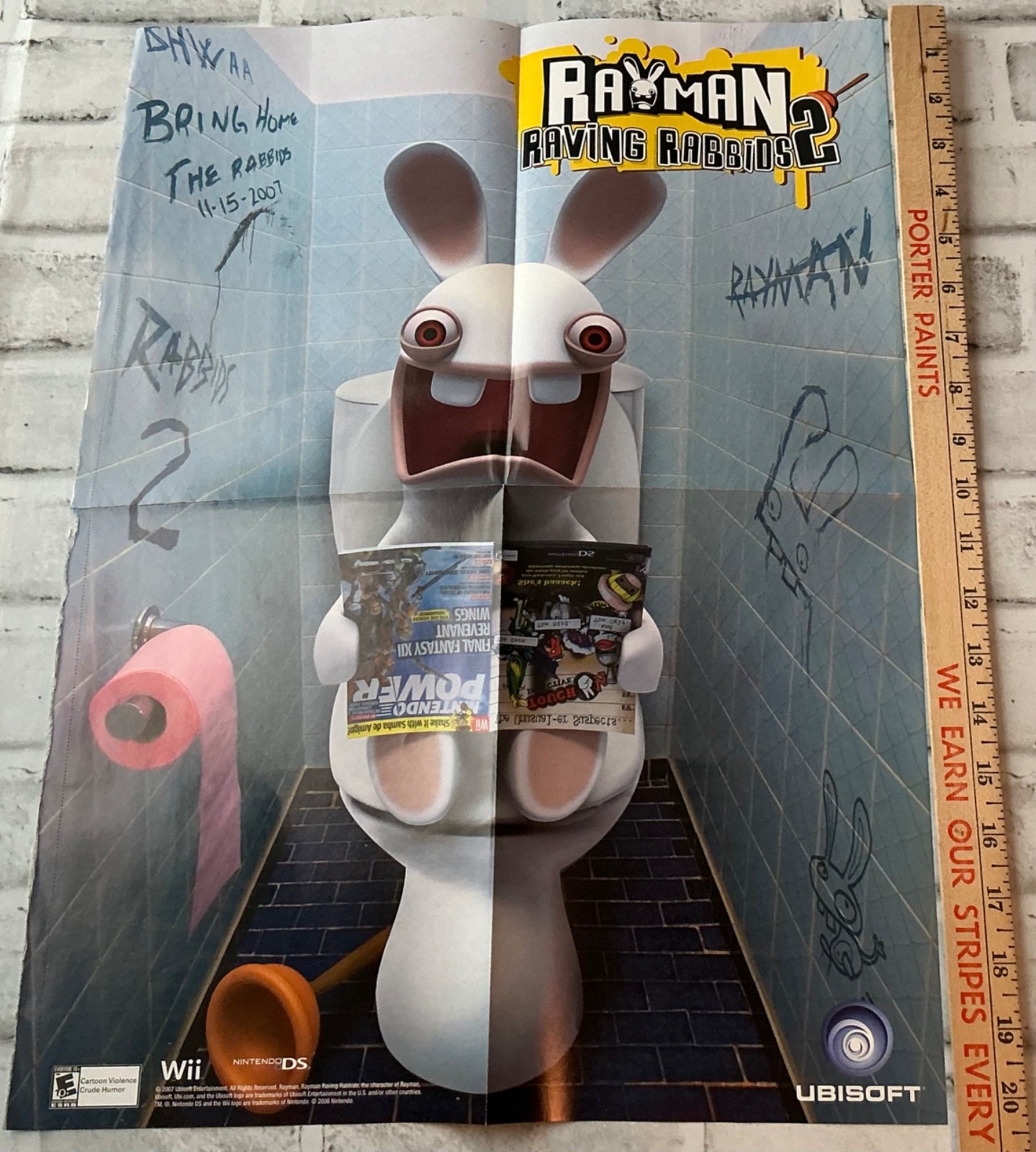 Rayman Raving Rabbids 2 – Poster Nintendo Power 14.5 x 20