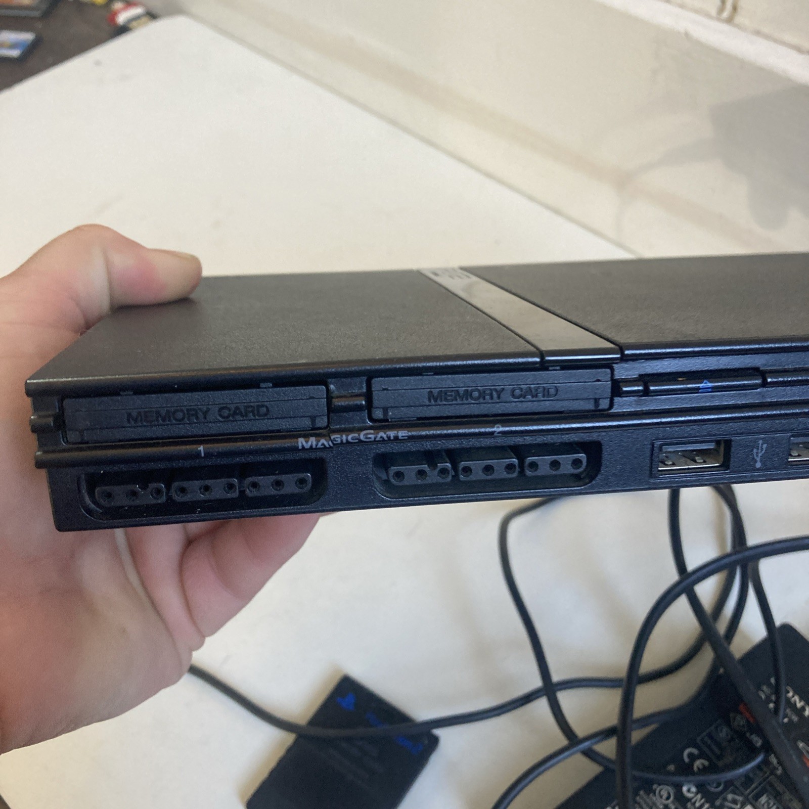 Sony PlayStation 2 Slim Console w/ Power Adapter, AV Cable- Black SCPH-70001