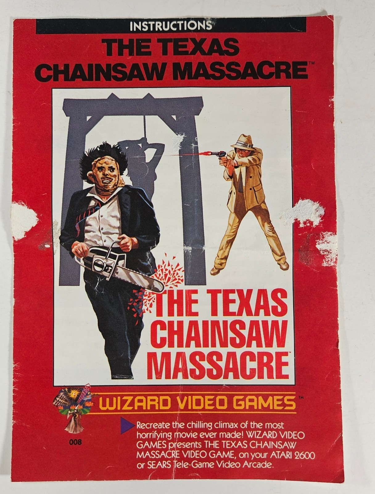 Atari 2600 The Texas Chainsaw Massacre w/ Manual – 1983 Atari – Tested and Works