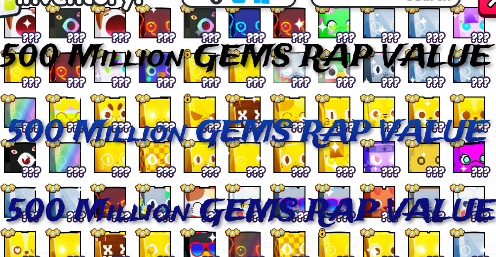 Roblox – Pet Simulator 99 | 500 Million GEMS RAP Value in Huge Pets | Cheapest