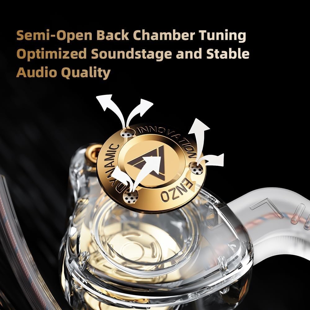 Dynamic Driver QKZ ENZO Earphones | 20Hz-20kHz Frequency Range for Clarity