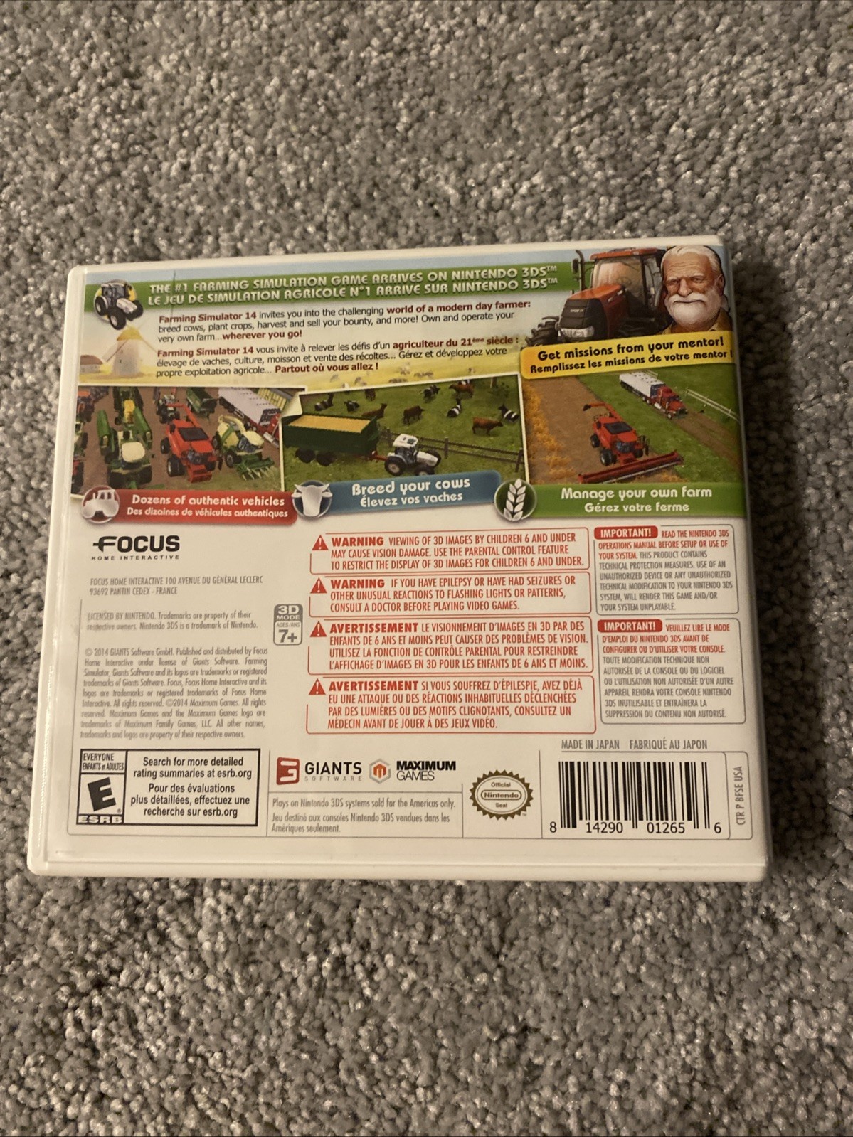 Farming Simulator 14 (Nintendo 3DS, 2014) Tested